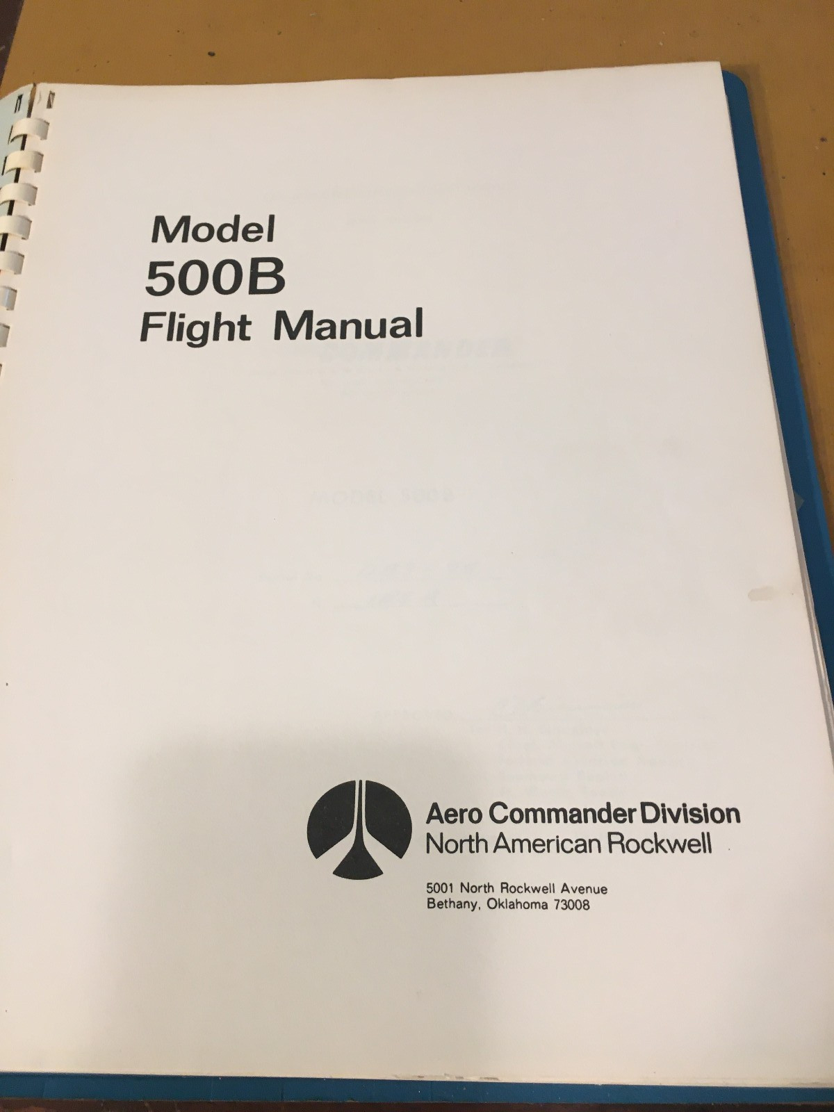 Rockwell Aero Commander 500B Flight Manual