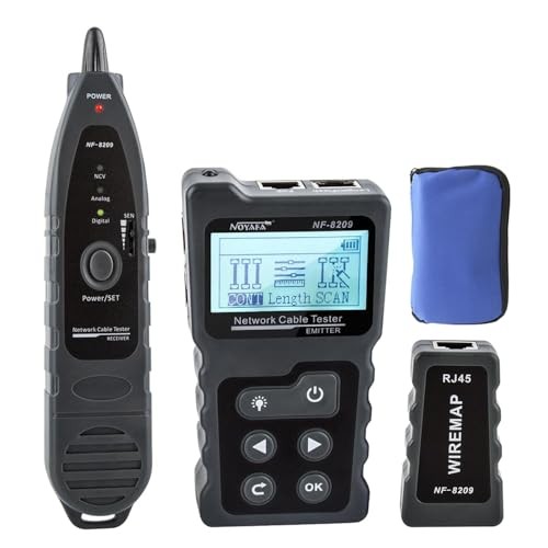 Network Cable Tester, Ethernet Cable Wire Tester with POE & NCV for NF-8209