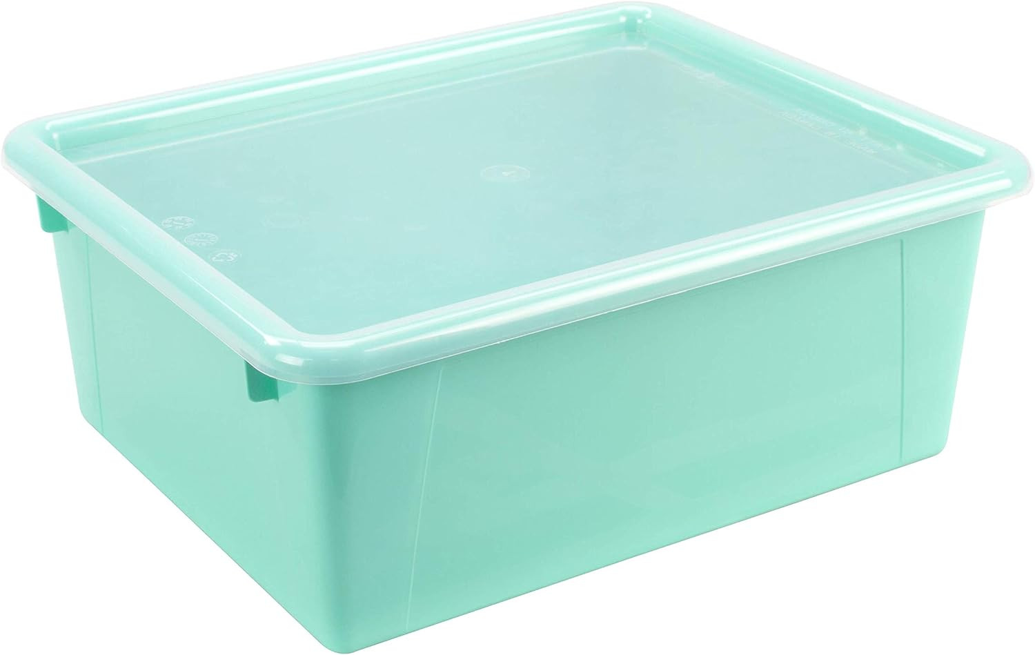 Letter Size Deep Storage Tray – Organizer Bin with Non-Snap Lid for Classroom, O