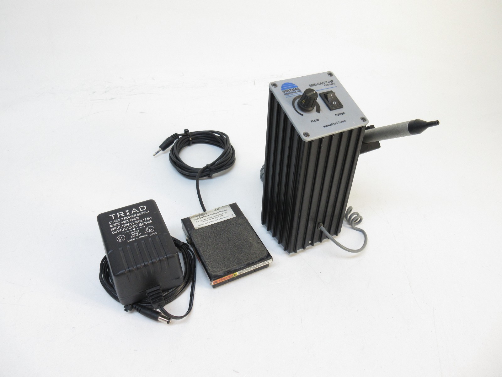 Virtual Industries SMD-VAC-HP Vacuum Pump with Power Supply, Foot Switch