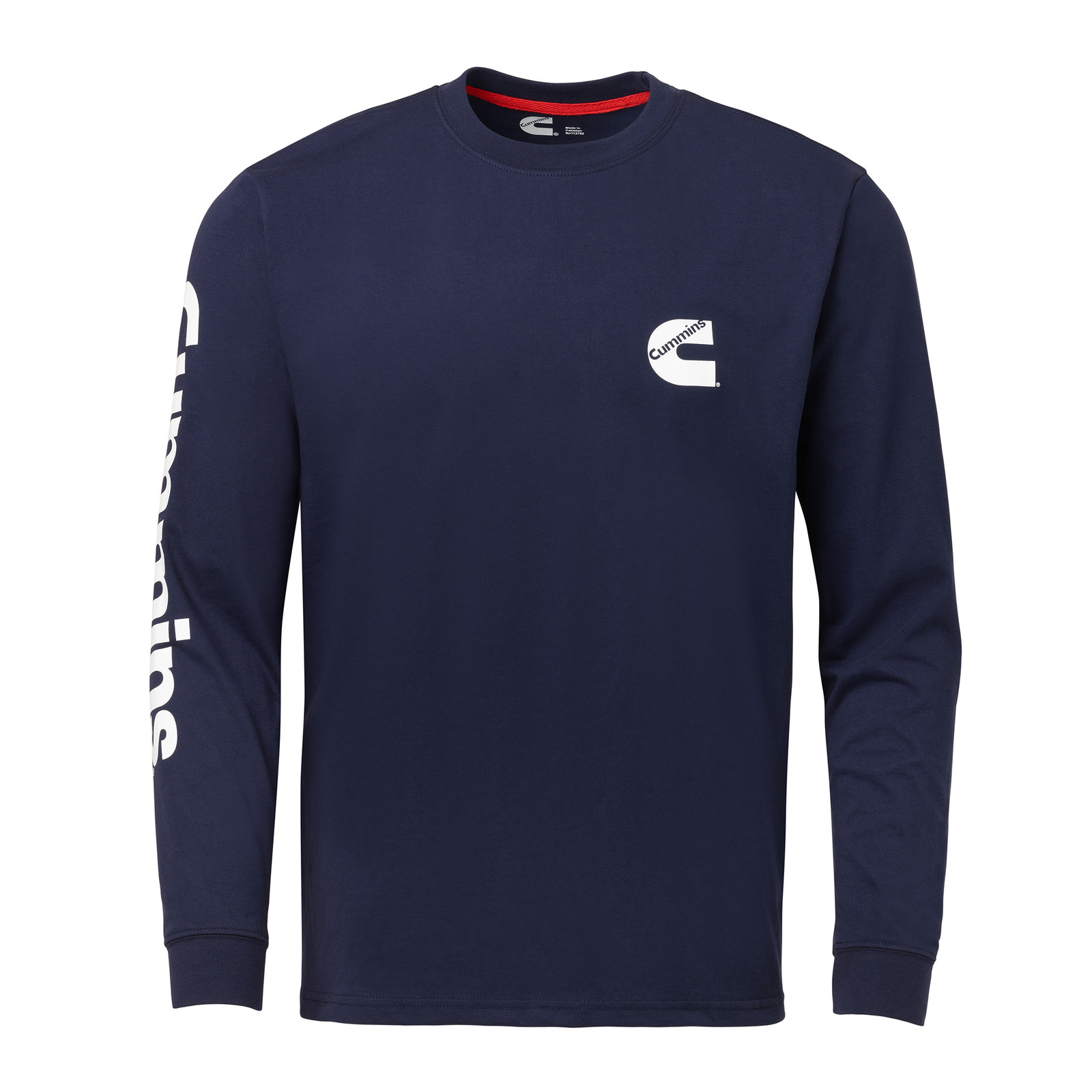 Cummins Cummins CMN35337 Long-Sleeve T-shirt Wordmark Crew Neck Shirt