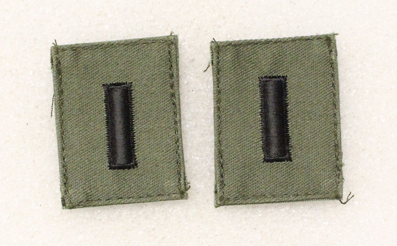 Cloth Military Rank 056: Army 1st Lieutenant - subdued w/hook & loop