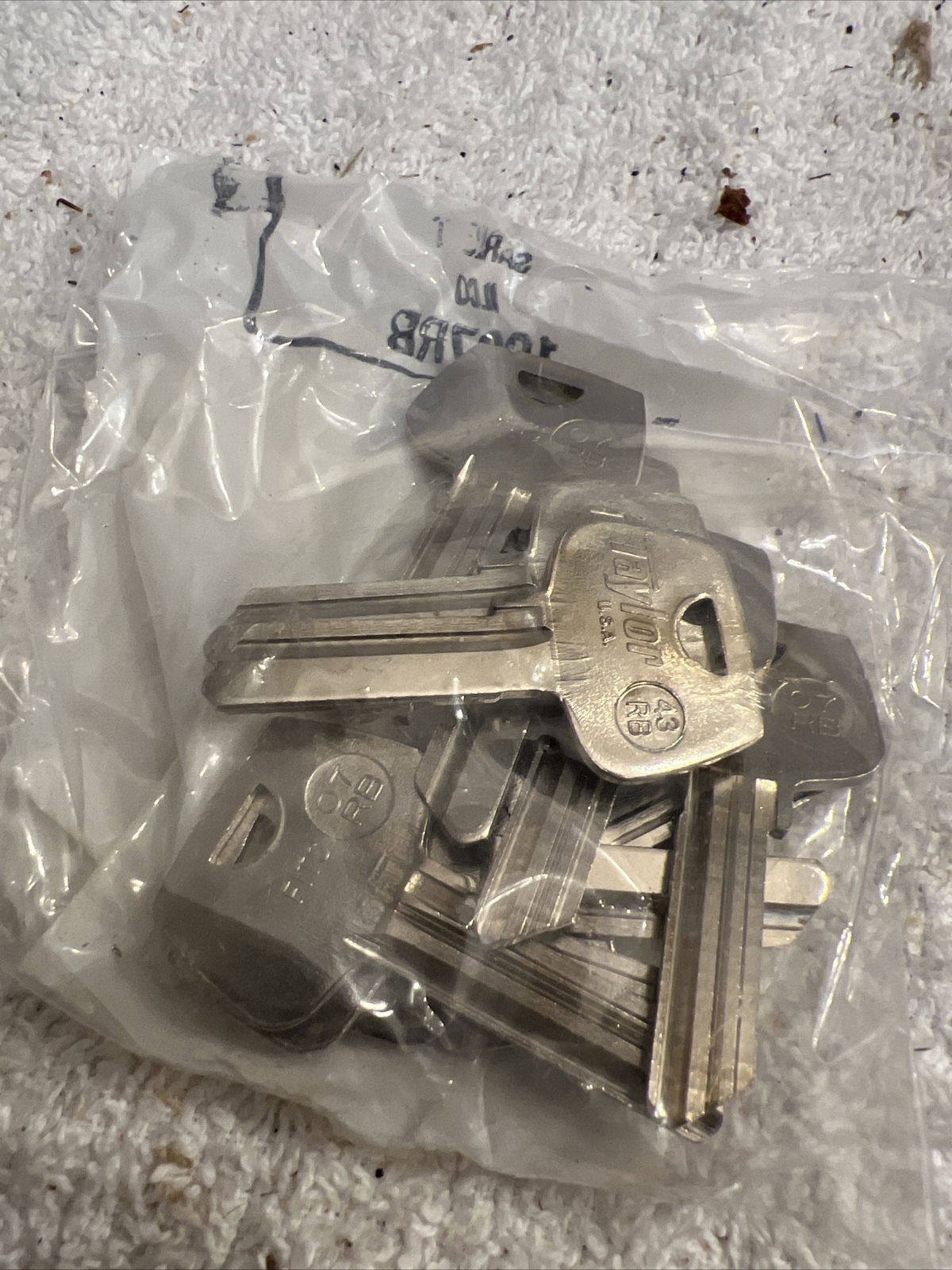 Lot Of 10 Taylor 43RB Sargent 275RB 5 Pin Uncut Key Blank Same as Ilco 1007RB