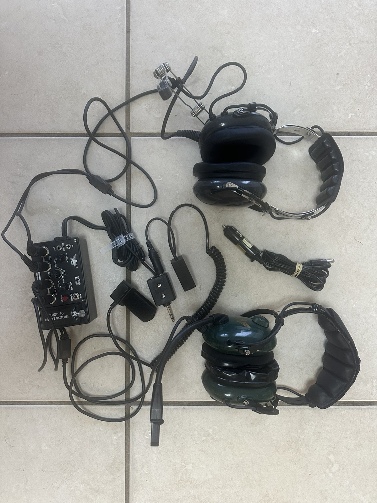 Air Aviation comm Intercom Pilot Student Communication Avionics GA Dual Plugs