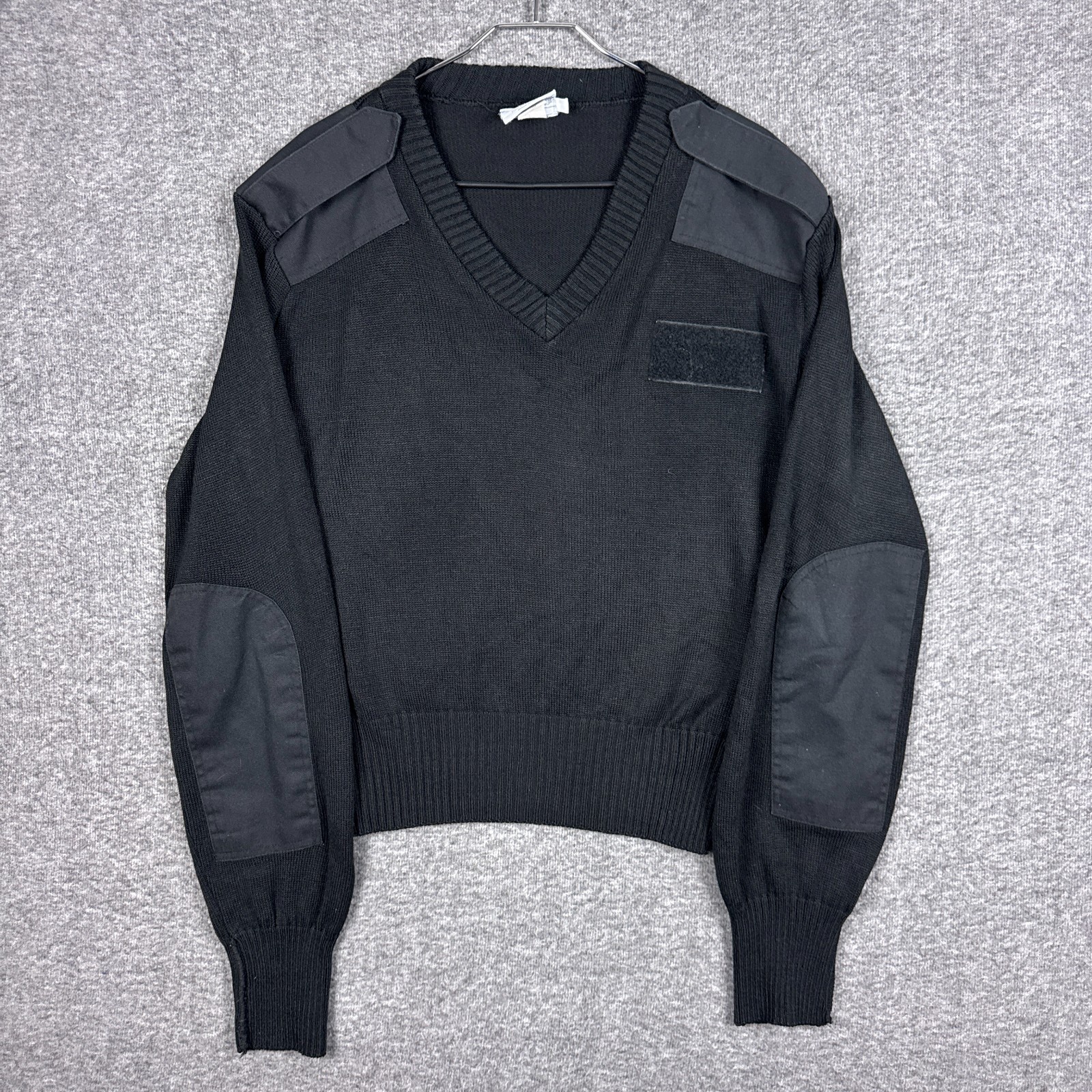 Scharf Breit Sweater Womens Large Black Knit V Neck Type II Pullover Acrylic USA