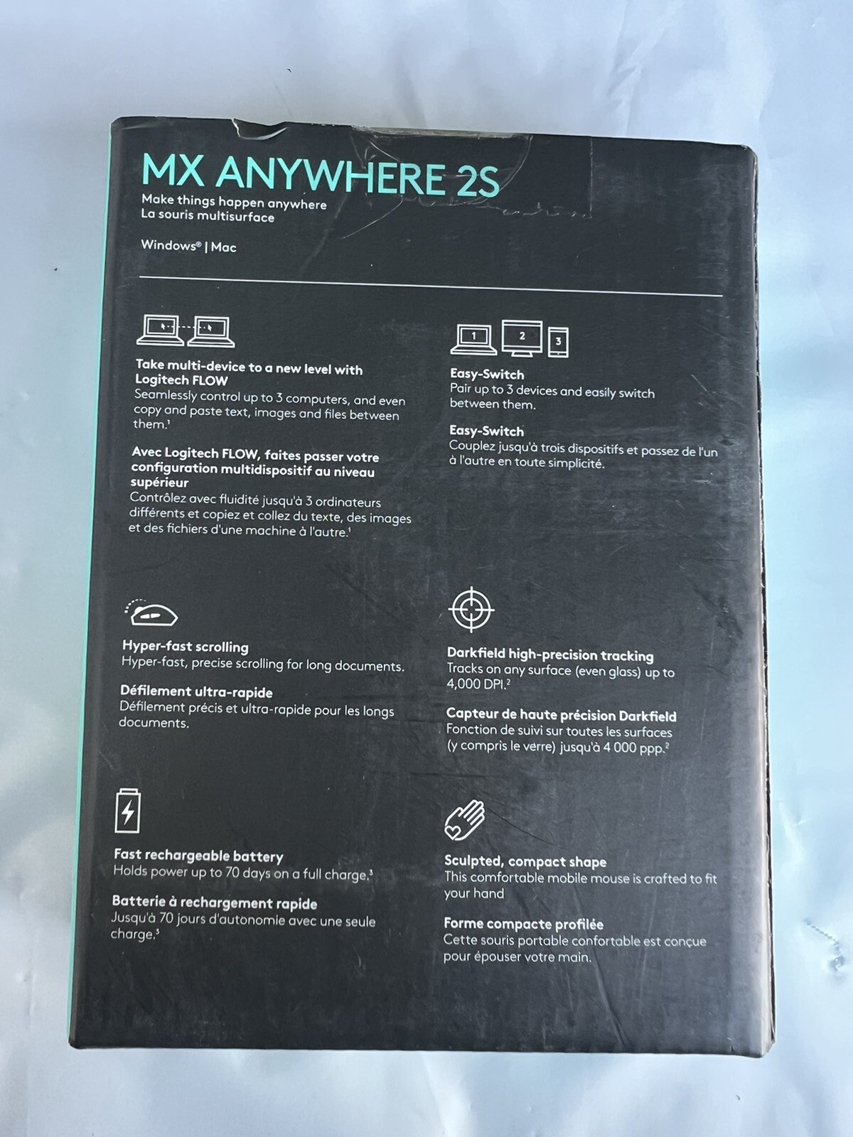 New Logitech MX Anywhere 2S 910-005748 Wireless Laser Mouse USB 4000 dpi