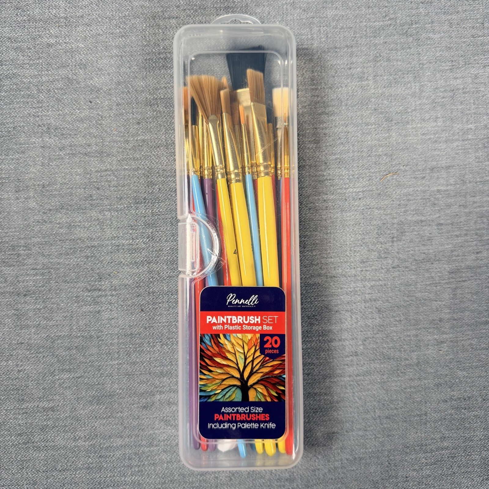 Pennelli Quality Art Materials: Paintbrush Set and Palette Knife 20 Pieces
