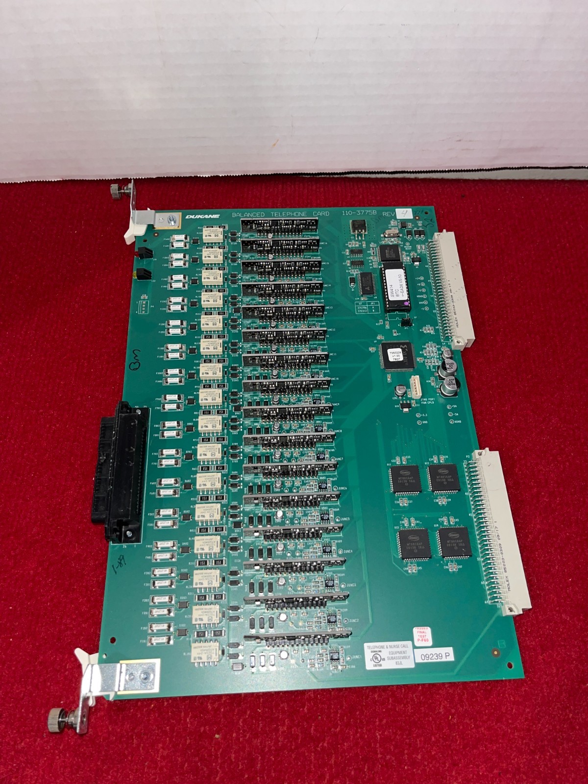 Dukane STARCall Intercom Balanced Telephone Card 110-3775B REV 4 Exc Cond