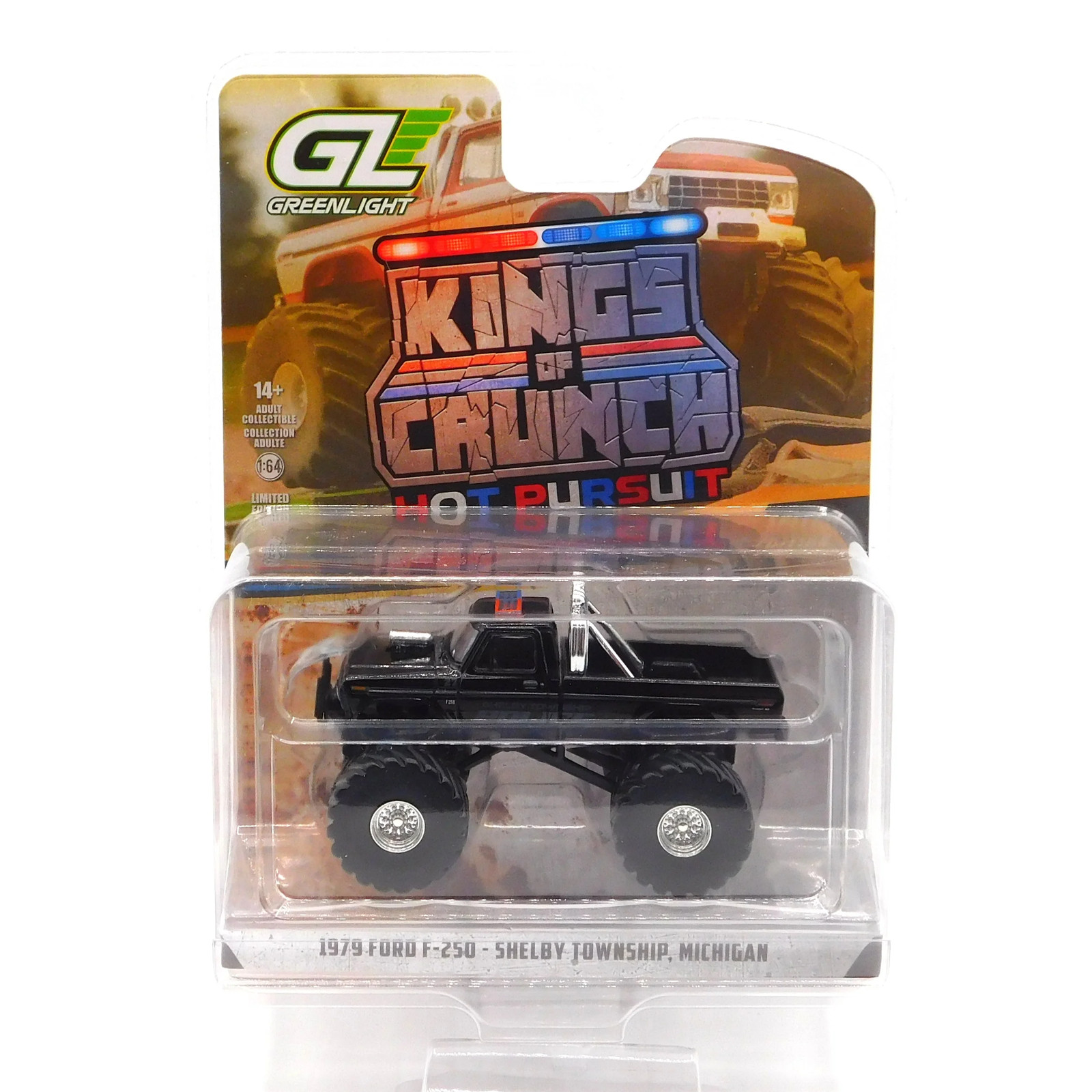 1979 Ford F-250 Shelby Township  Kings of Crunch Hot Pursuit 1:64 Diecast