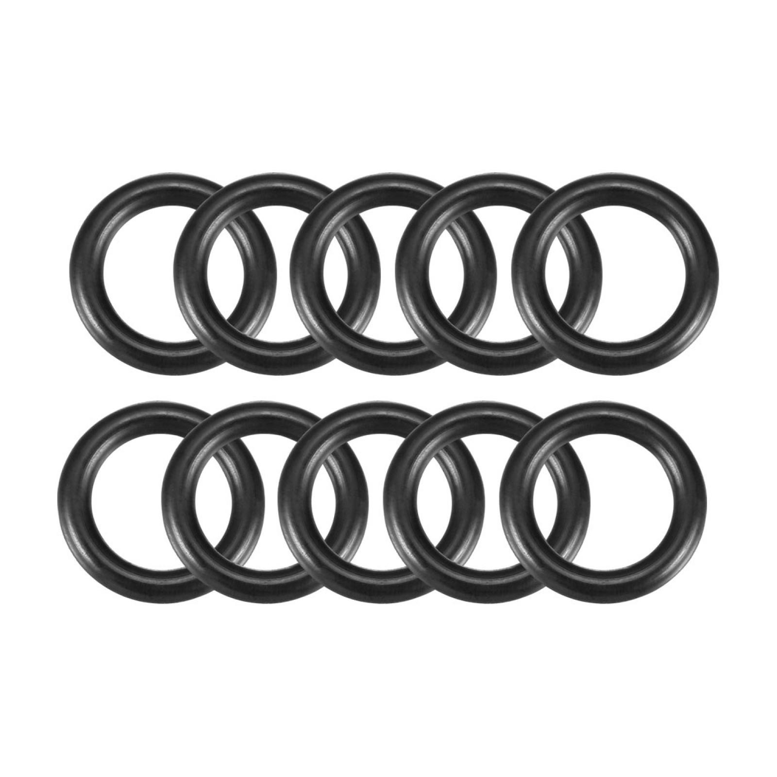 10pcs Black Nitrile Rubber O Ring Oil Fender 18mm Diameter 3mm Thick