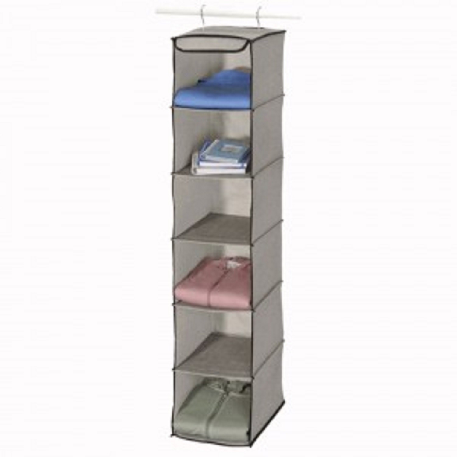 Only Hangers Linen Six Shelf Organizer