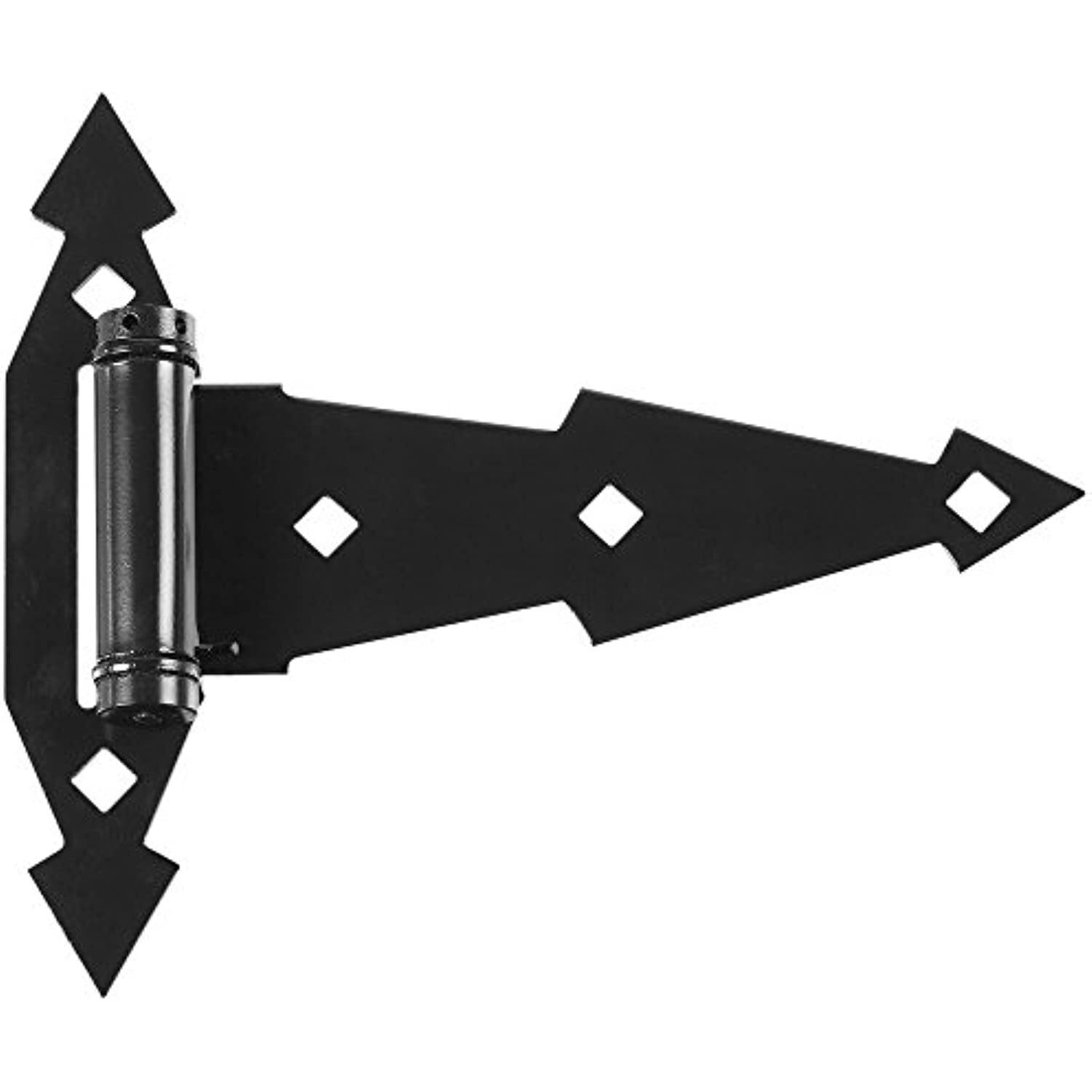 National Hardware N165-472 846 Ornamental Spring T Hinges in Black, 7" , 2 piece