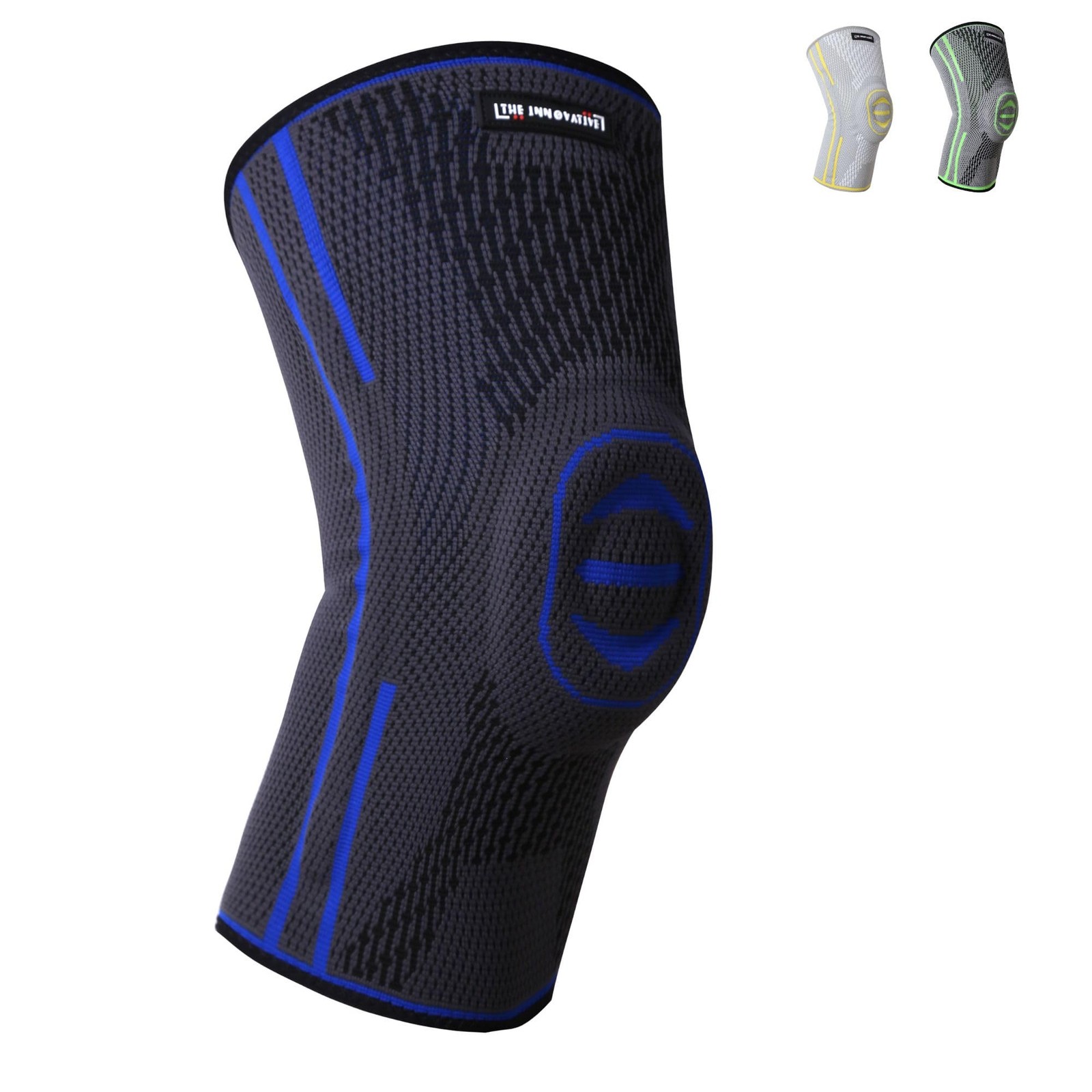 The Innovative Knee Support with Patella Gel Pad & Spring XXL, Black Blue