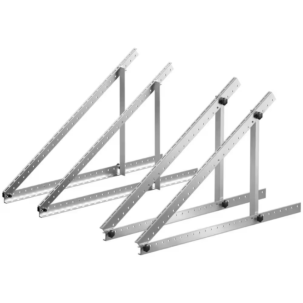 2-Sets Solar Panel Mounting Brackets 45 In. Adjustable 0-90° Tilt, Aluminum Brac