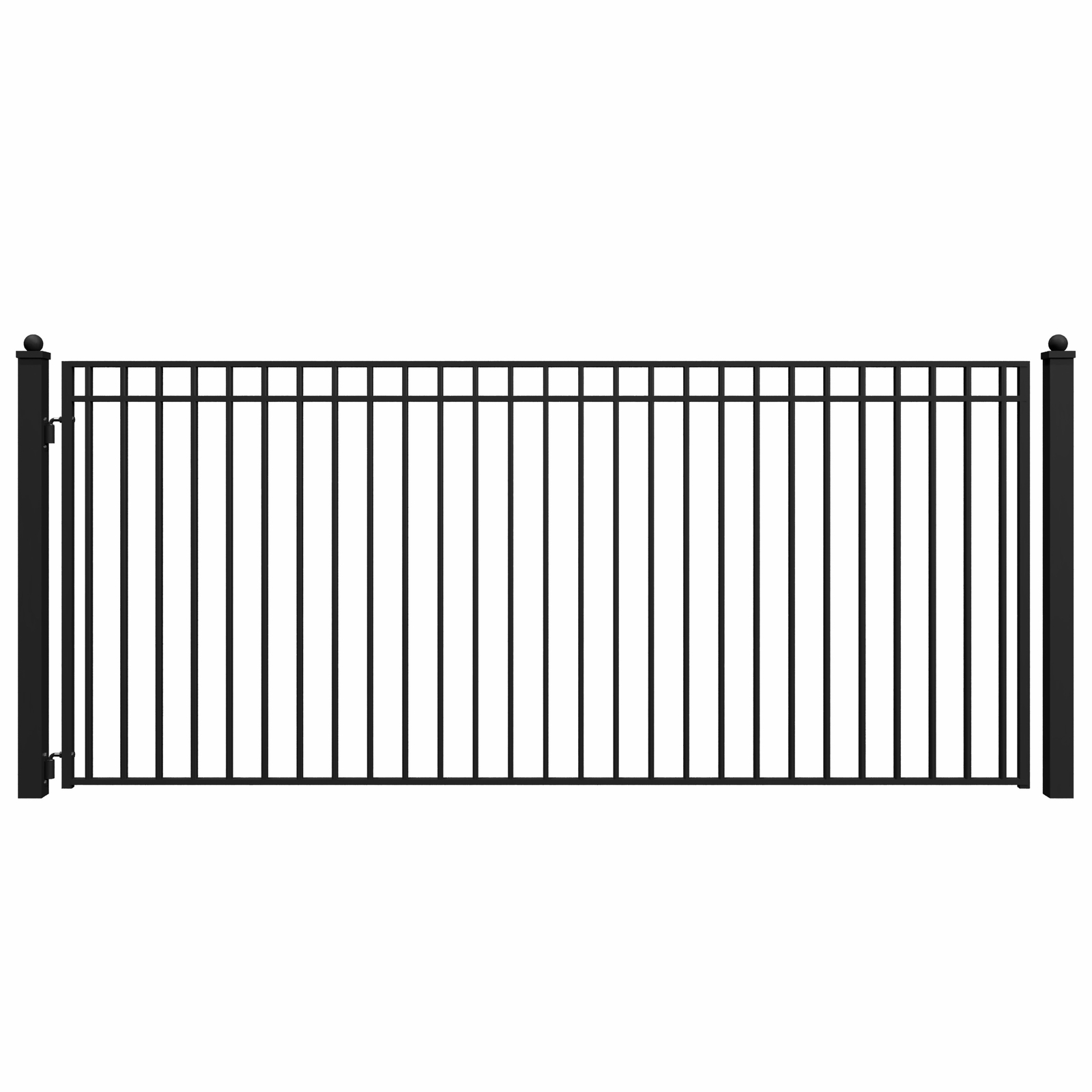 ALEKO Steel Yard Garden Single Swing Driveway Gate 14 x 6 ft Madrid Style Black