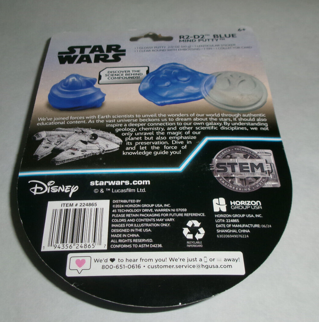 Star Wars R2-D2 Blue Mind Putty NIP