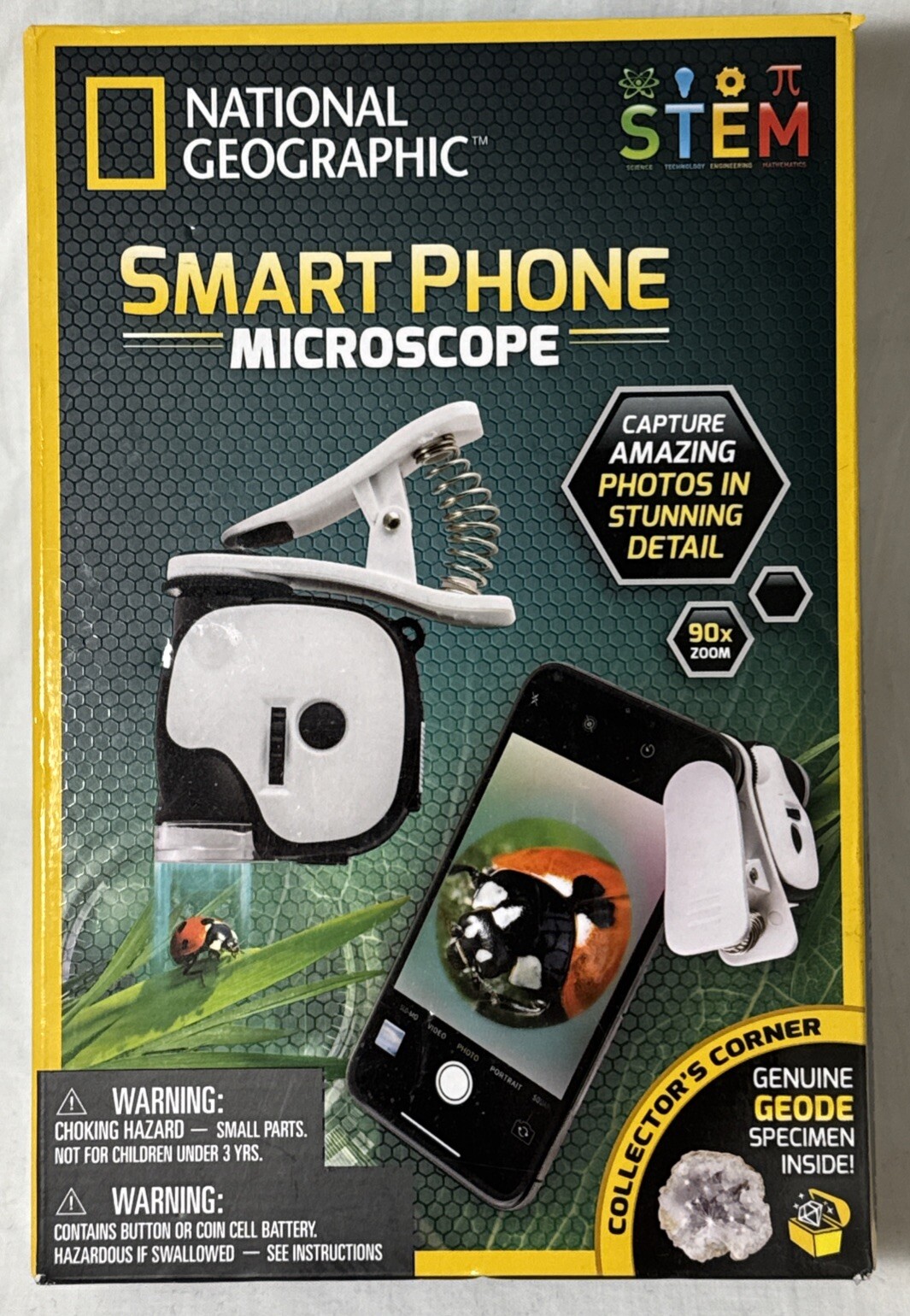 National Geographic Smart Phone Microscope New Open Box Complete STEM