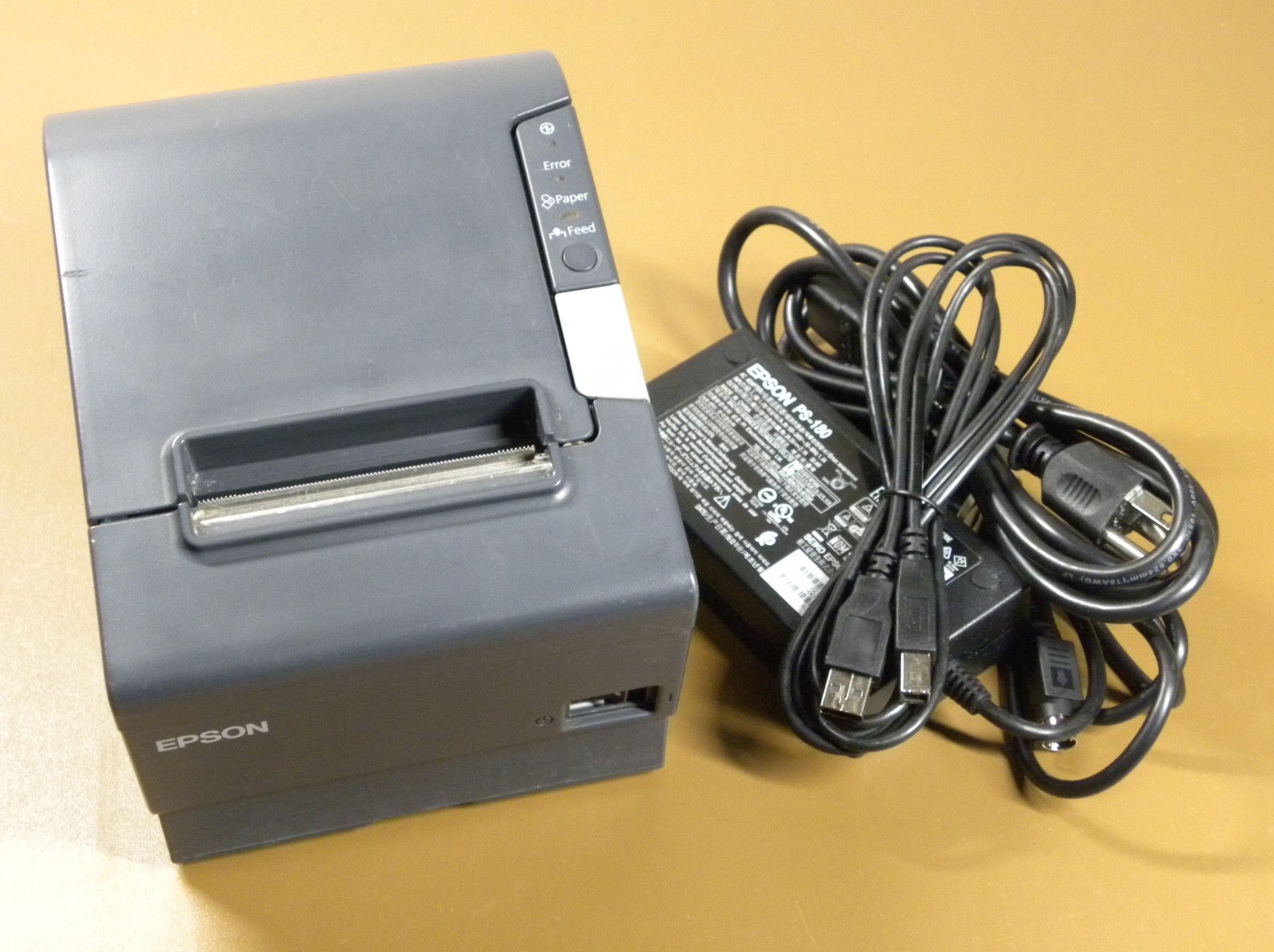 Epson TM-T88V M244A USB / Serial Thermal POS Receipt Printer w/ Power Supply