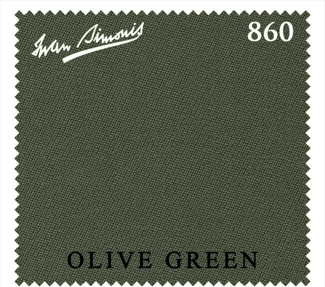 9' Bed and Rails Simonis 860 Pool Table Cloth - Olive - AUTHORIZED DEALER