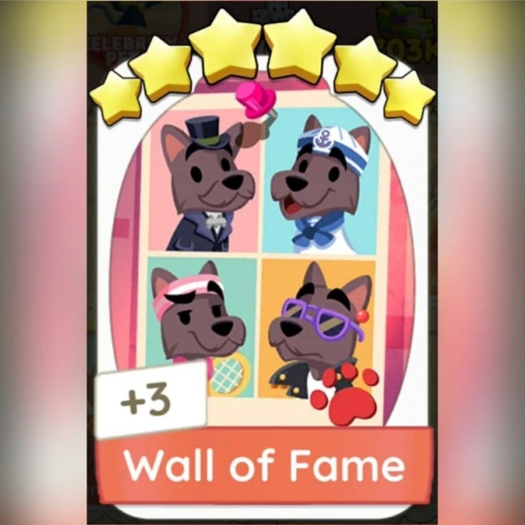 1 x wall of fame 6⭐ sticker Monopoli_Go! - Top Seller