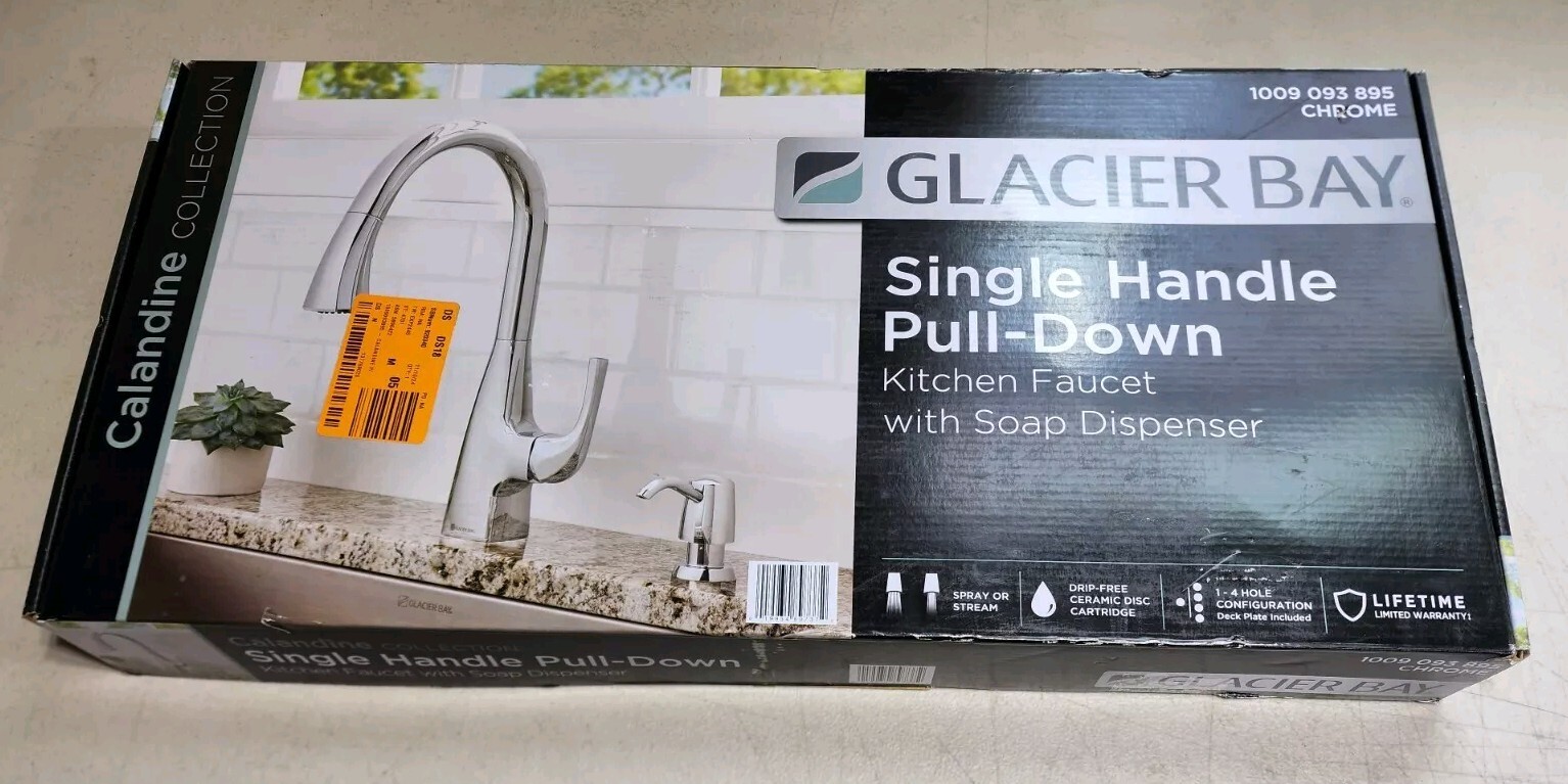 Glacier Bay Calandine Single-Handle Pull-Down Sprayer Kitchen faucet Chrome