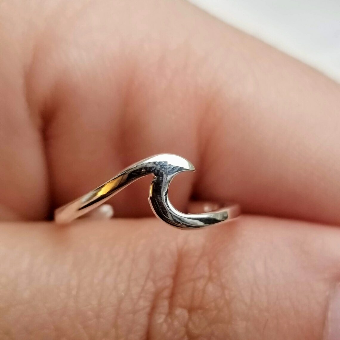 New Style Women's Fine Solid Metal 925 Sterling Silver Attractive Wave Toe Ring