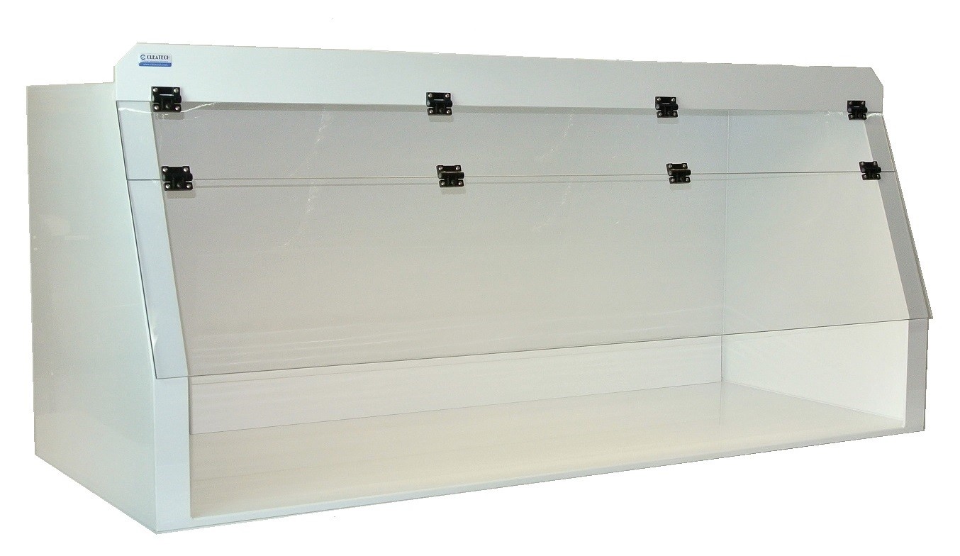 Cleatech Polypropylene 48" Ducted Fume Hood w/ worksurface & 8" Duct Port Light