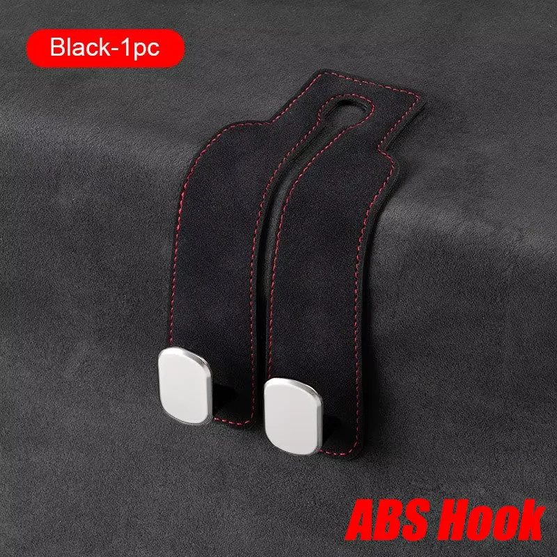 Quality Car Headrest Hook Premium Suede Rear Seat Hanging Dual Hook 20KG Large L