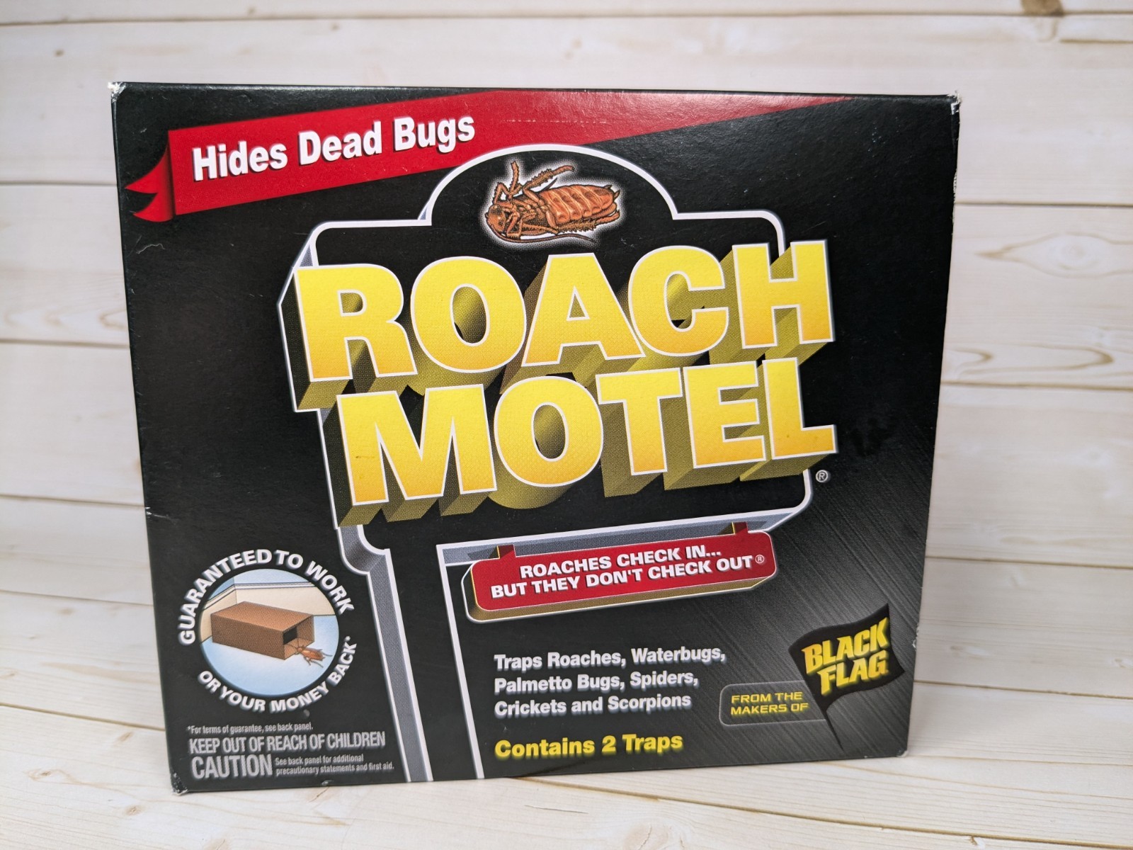 Black Flag Roach Motel Bug Traps Spiders Scorpions & More 1 Pack of 2 Traps