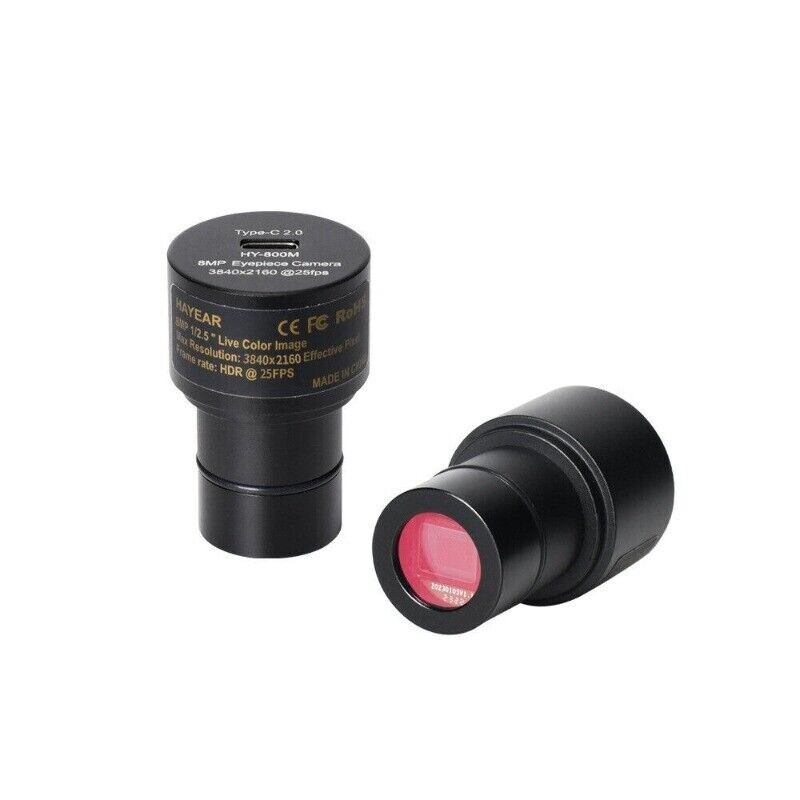 8MP HD USB Digital Electronic Camera Eyepiece Microscope/Telescope with Adapter