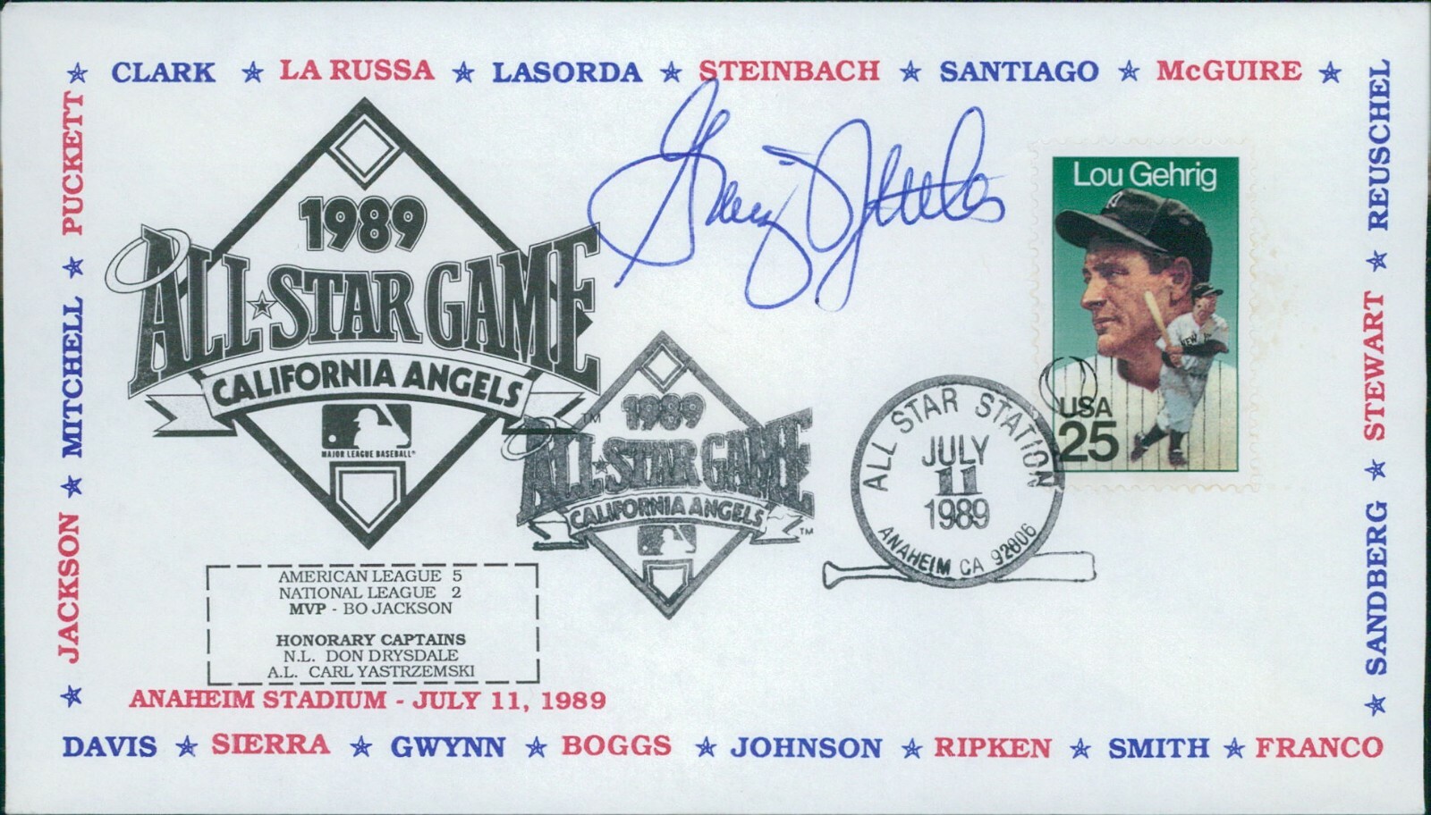 Graig Nettles Signed 1989 All Star Game Cachet JSA Authenticated