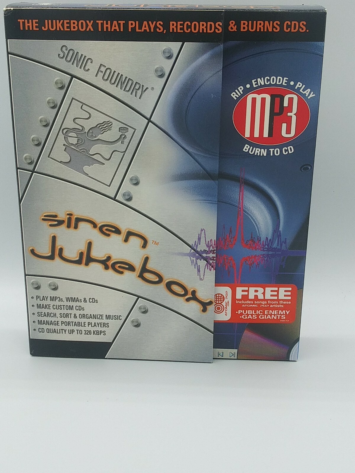 Siren Jukebox Mp3 Burner RIP Record Encode Play Customize CD's Windows Media 99