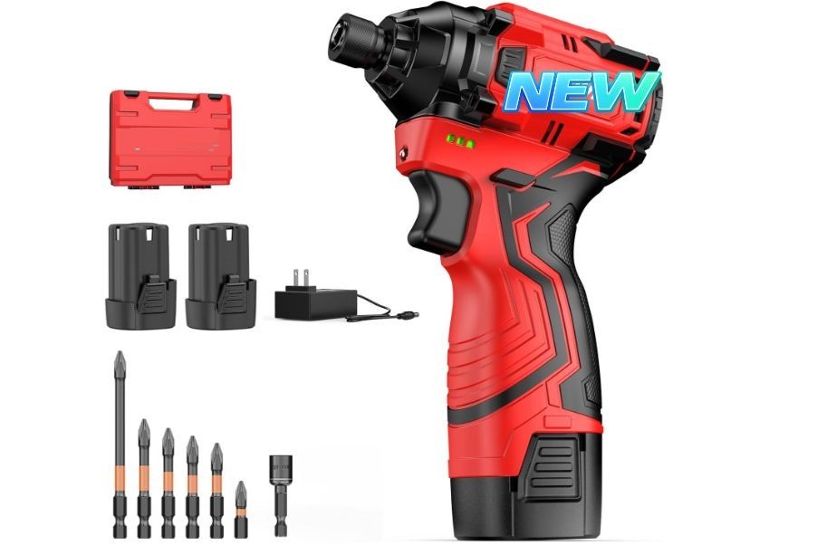 Kit de destornillador de impacto inalámbrico 16.8V con motor sin escobillas, tor