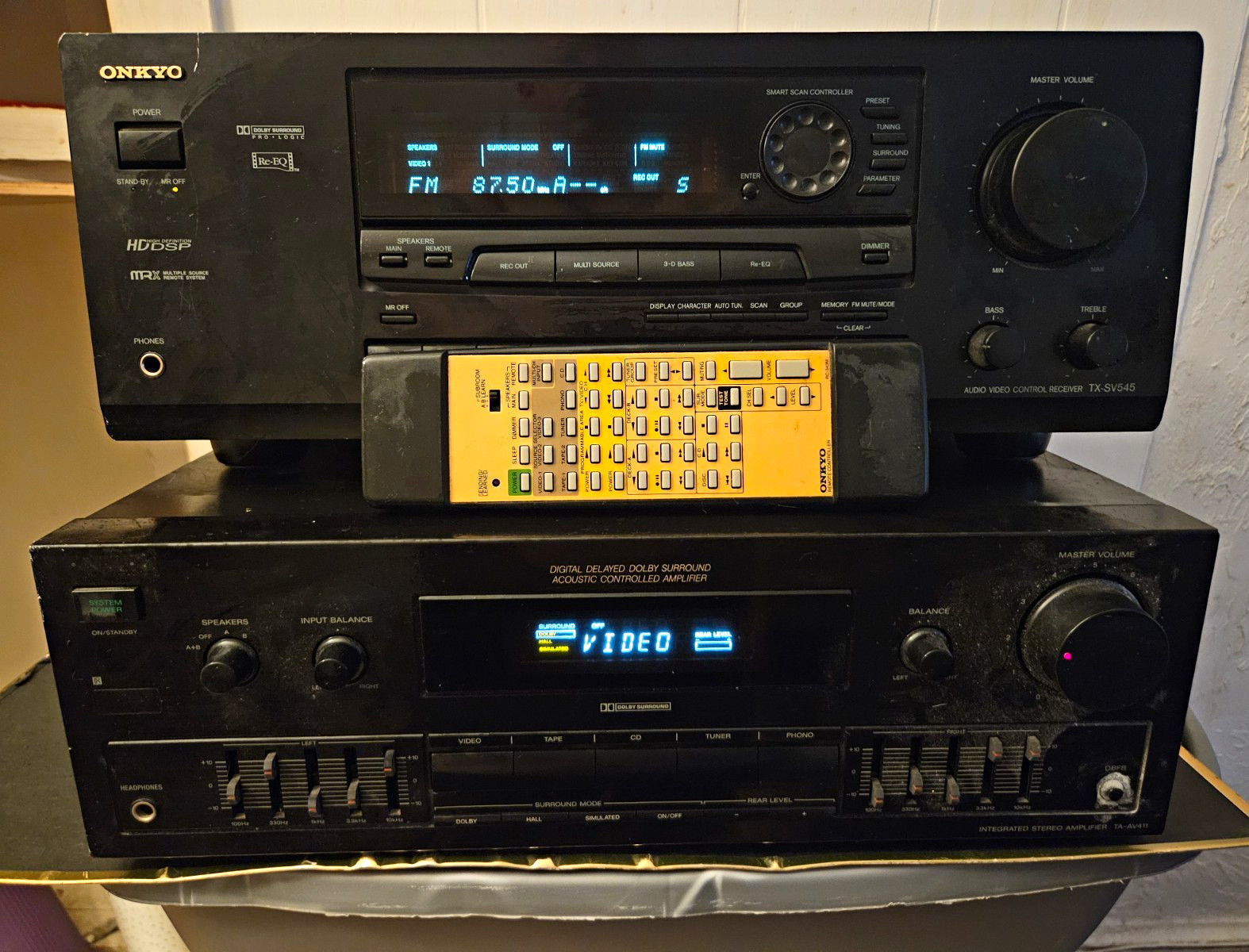 Onkyo TX-SV545 5.1 A/V Receiver AM/FM Tuner Dolby Pro Logic 110W Black