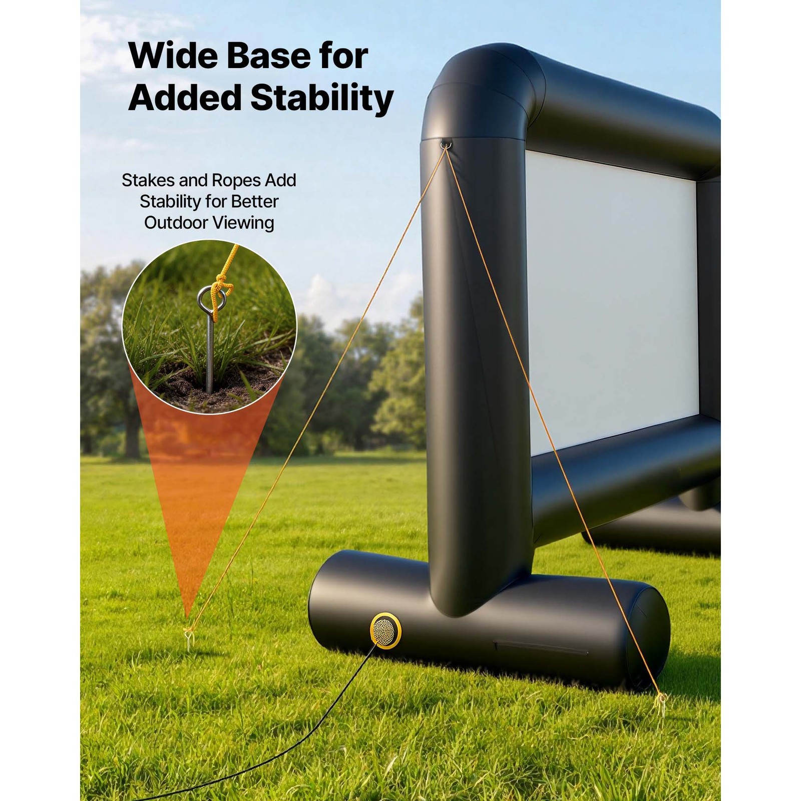 14ft Portable Inflatable Outdoor Screen Front/Rear