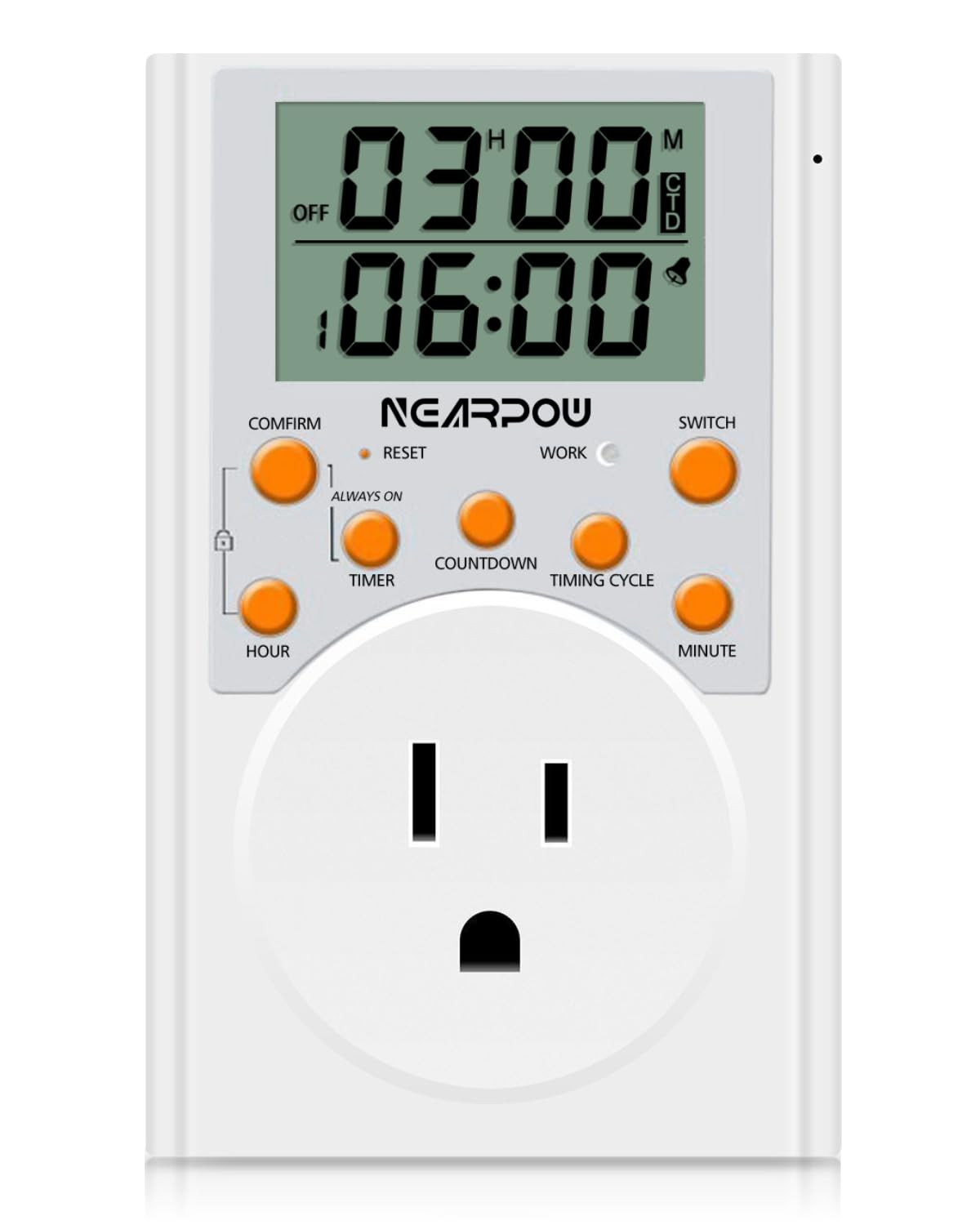 Timer Outlet,  Multifunctional Infinite Cycle Programmable Plug-In Digital Timer