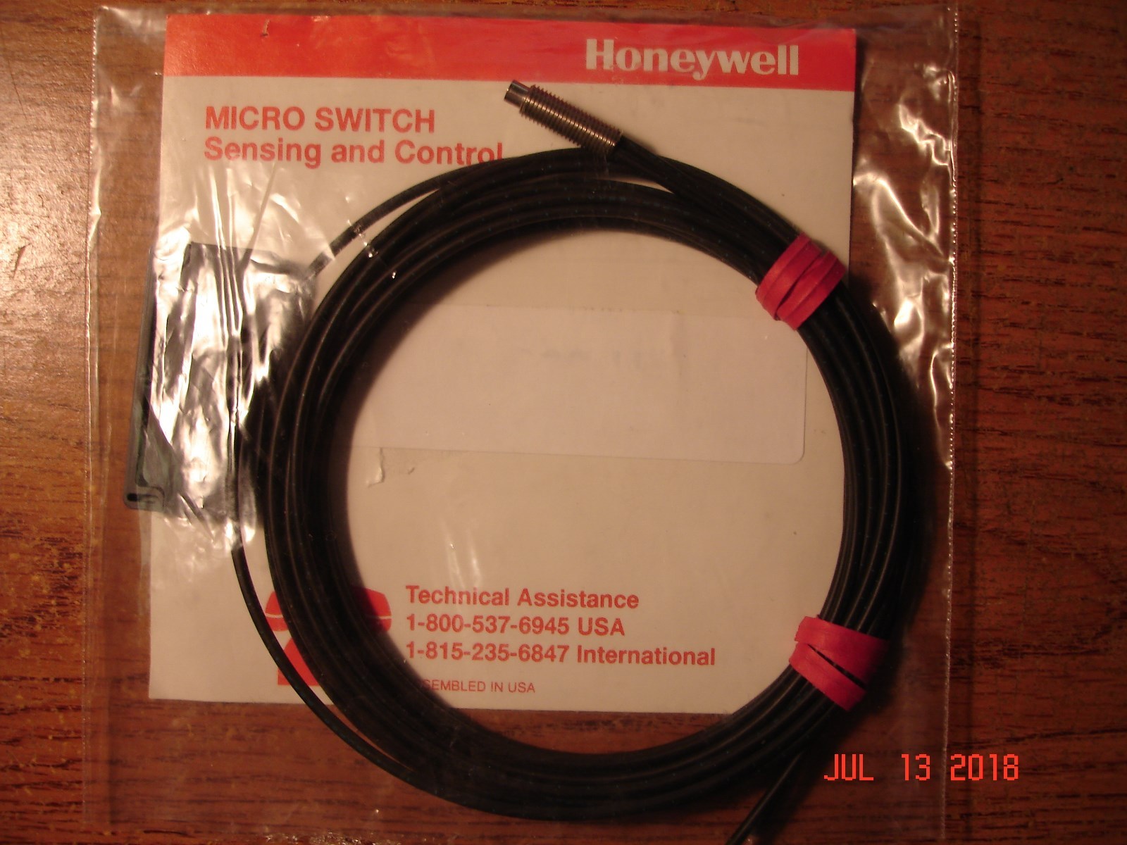 HONEYWELL MICRO SWITCH SENSING & CONTROL FIBER OPTIC CABLE