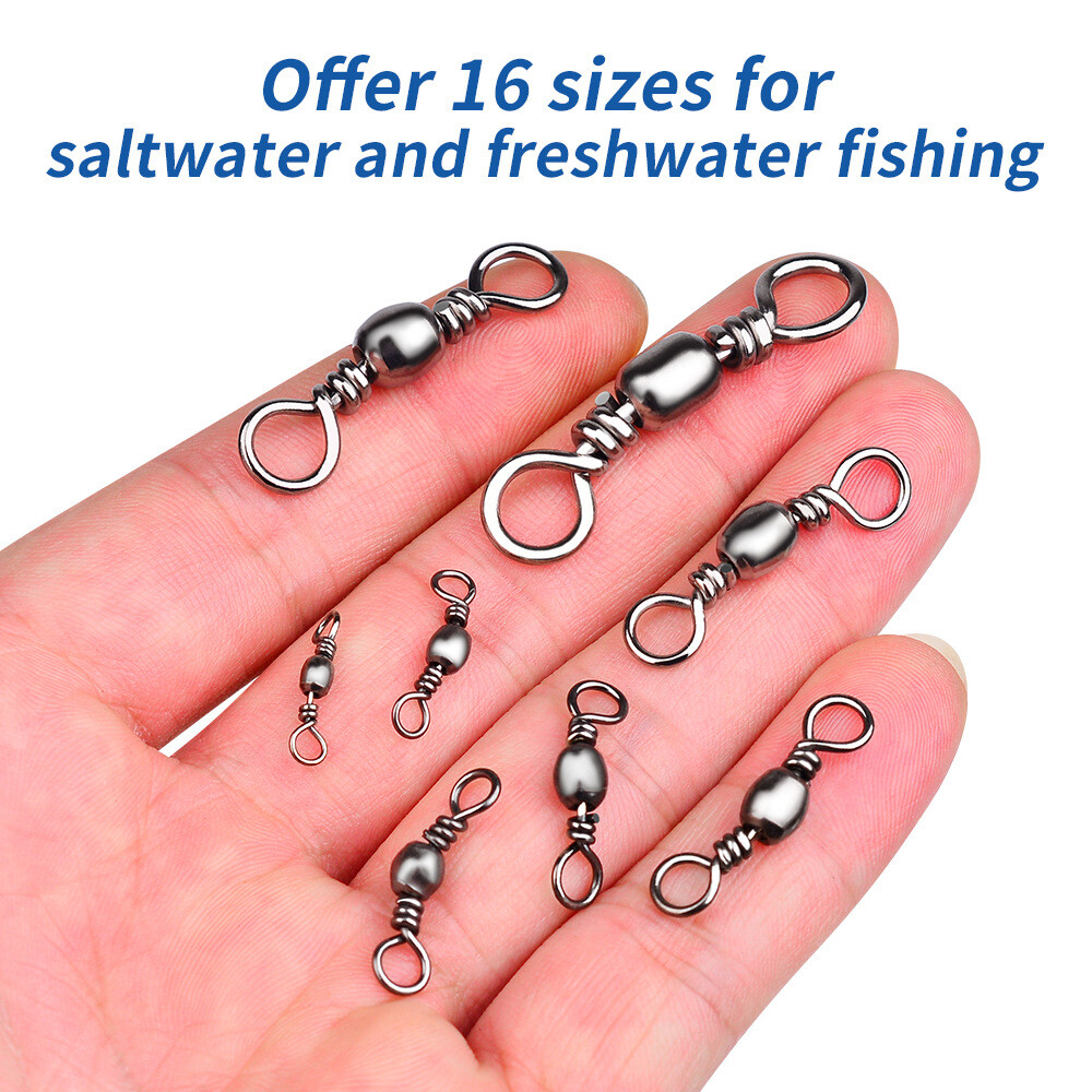 Fishing Barrel Swivel Rolling Swivel Tackle Accessories Connector Tool 12#-5/0#