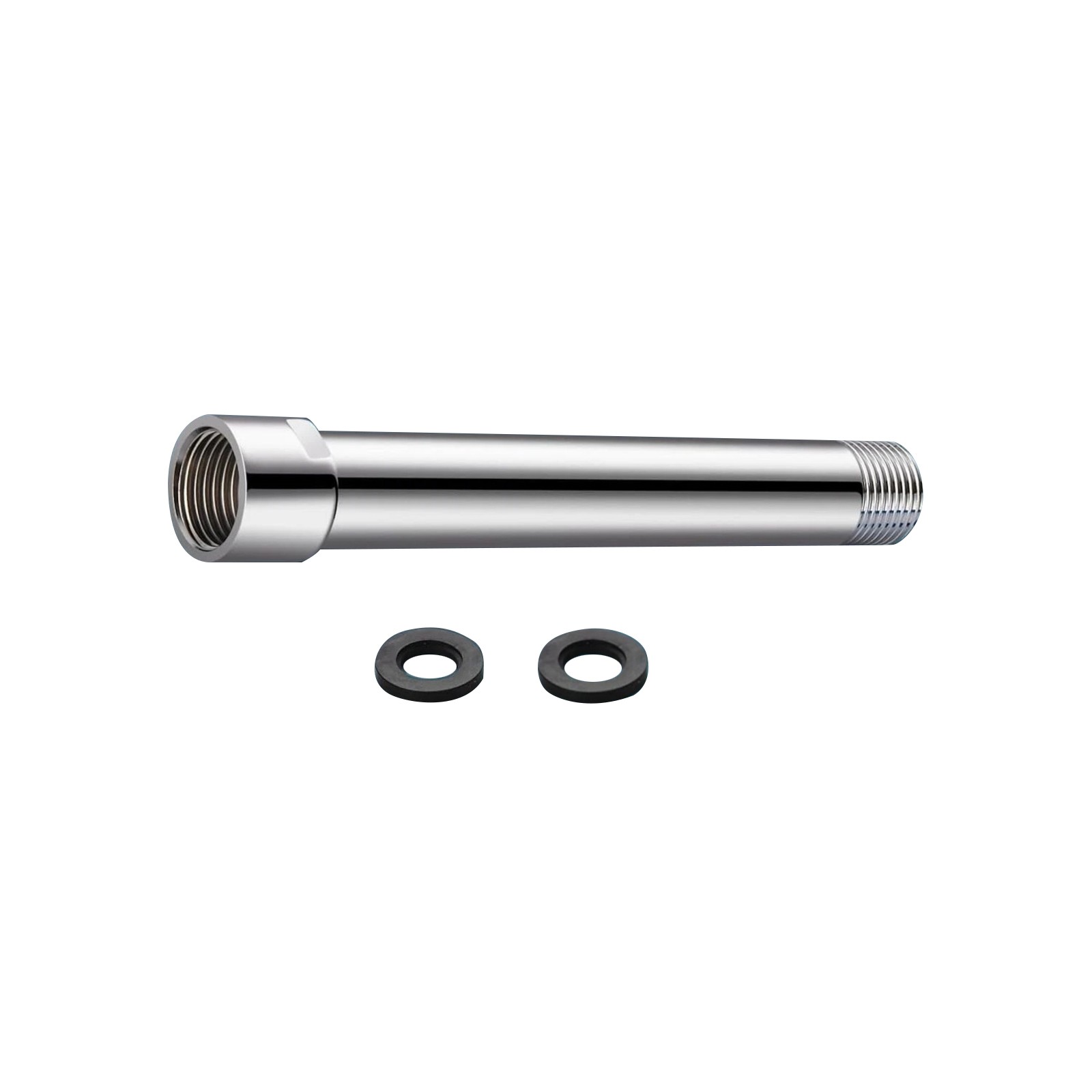 Shower Arm Extension Pipe 6 Inch 304 Stainless Steel G1/2 Thread with 2 Gaskets