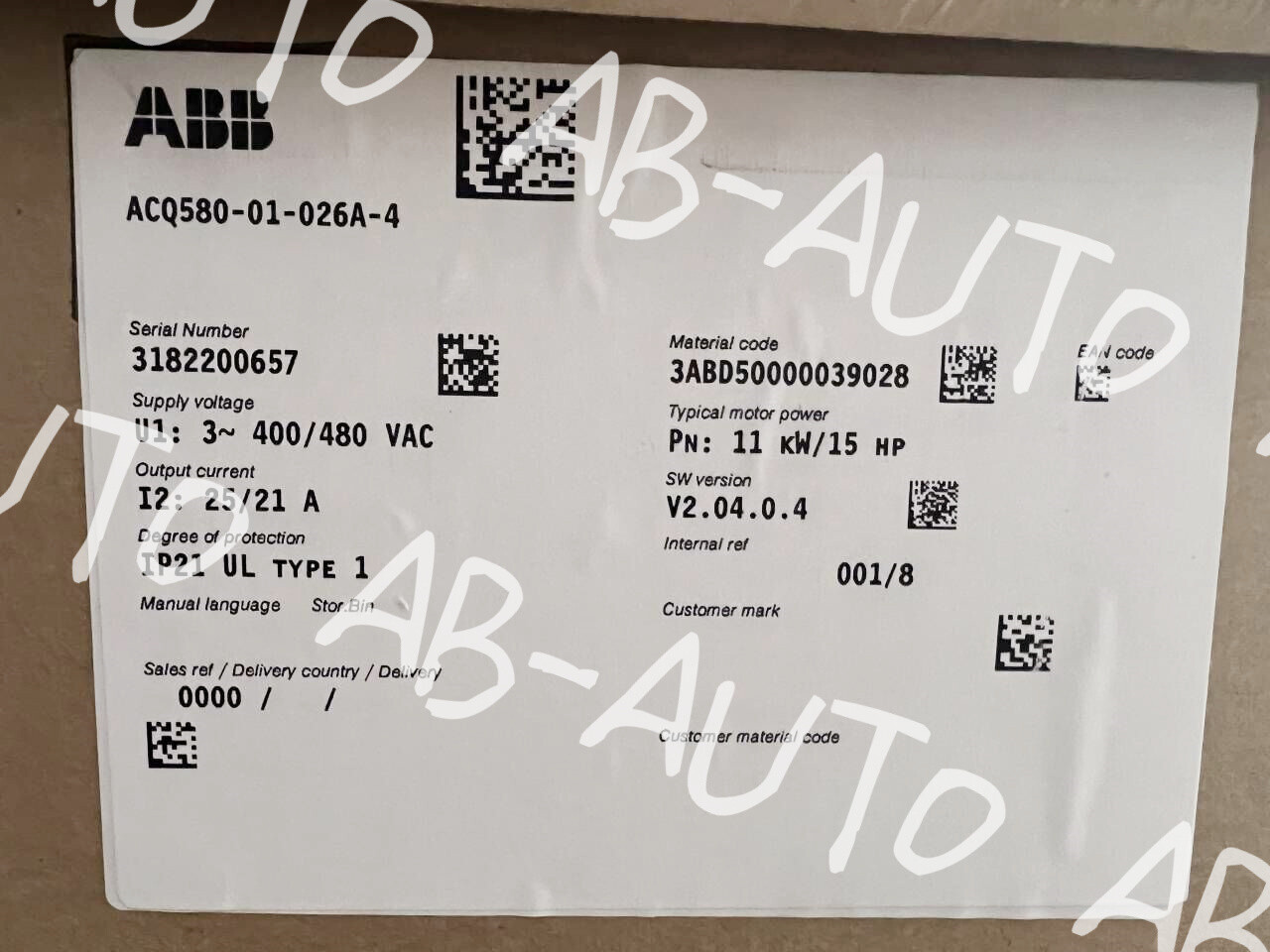 ACQ580-01-026A-4 ABB Inverter New Spot Goods Fast shipping US FREE TAX Spot Good
