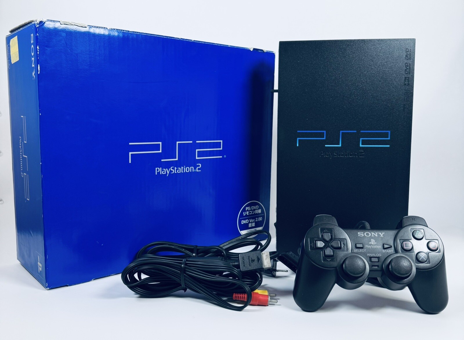 SONY PS2 PlayStation2 SCPH-18000 Console Set of 1 controllers　Black Japan