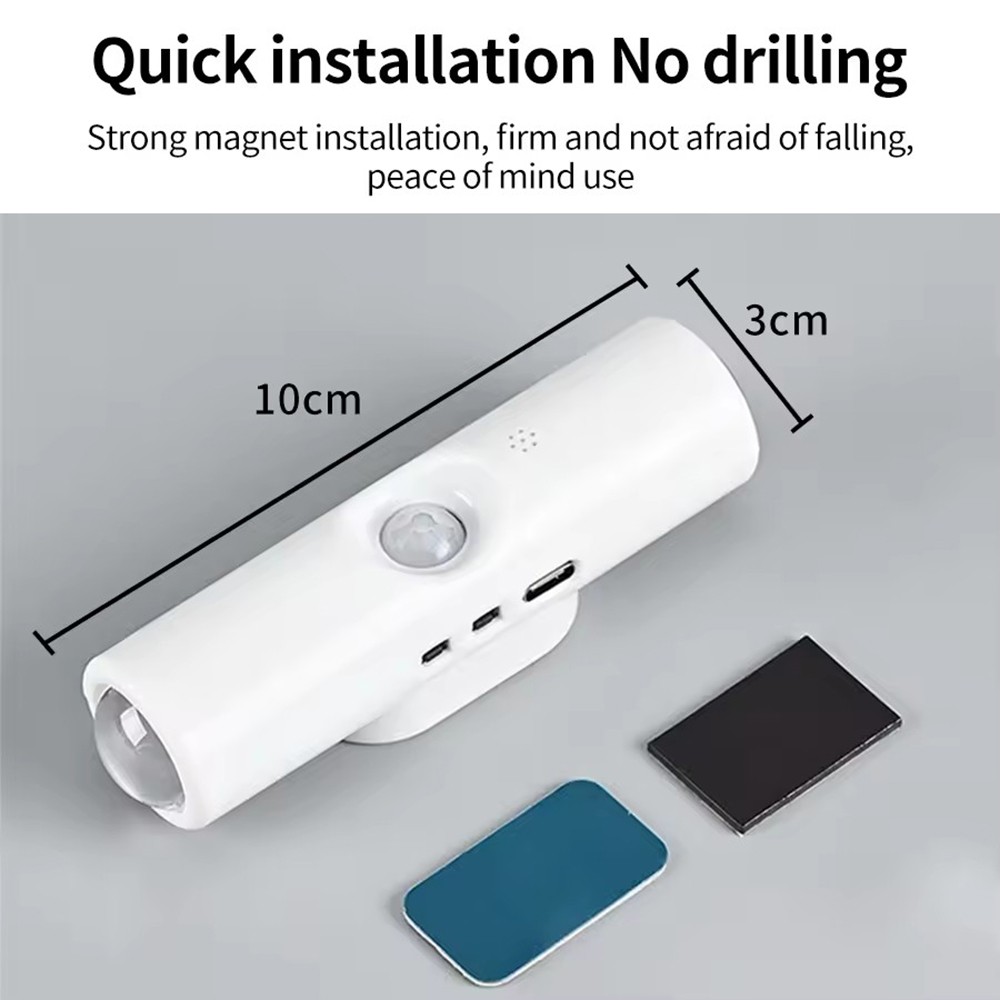 4-Pack Motion Sensor LED Night Light, Rechargeable Magnetic Wall Lamp, 7 Colors