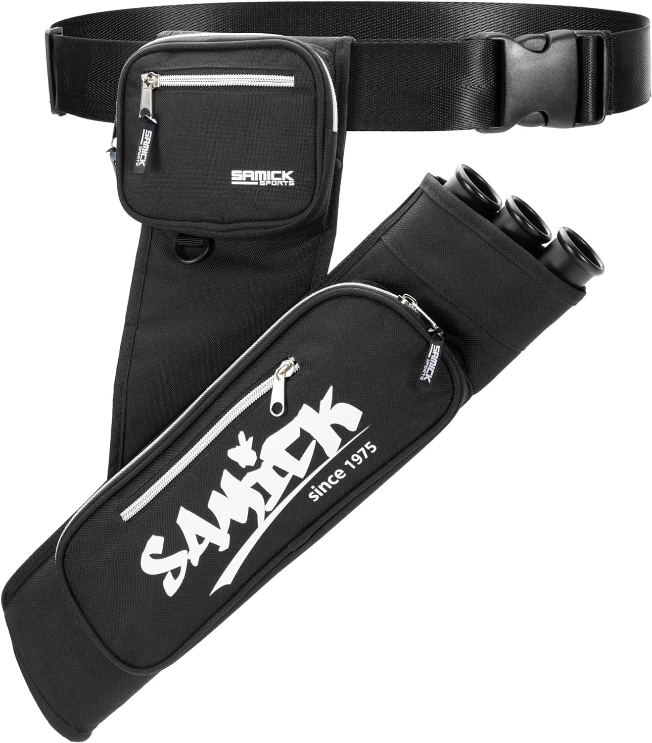 Archery Arrow Quiver - Adjustable Waist Hanged Quiver with 3 Removable Tubes & P