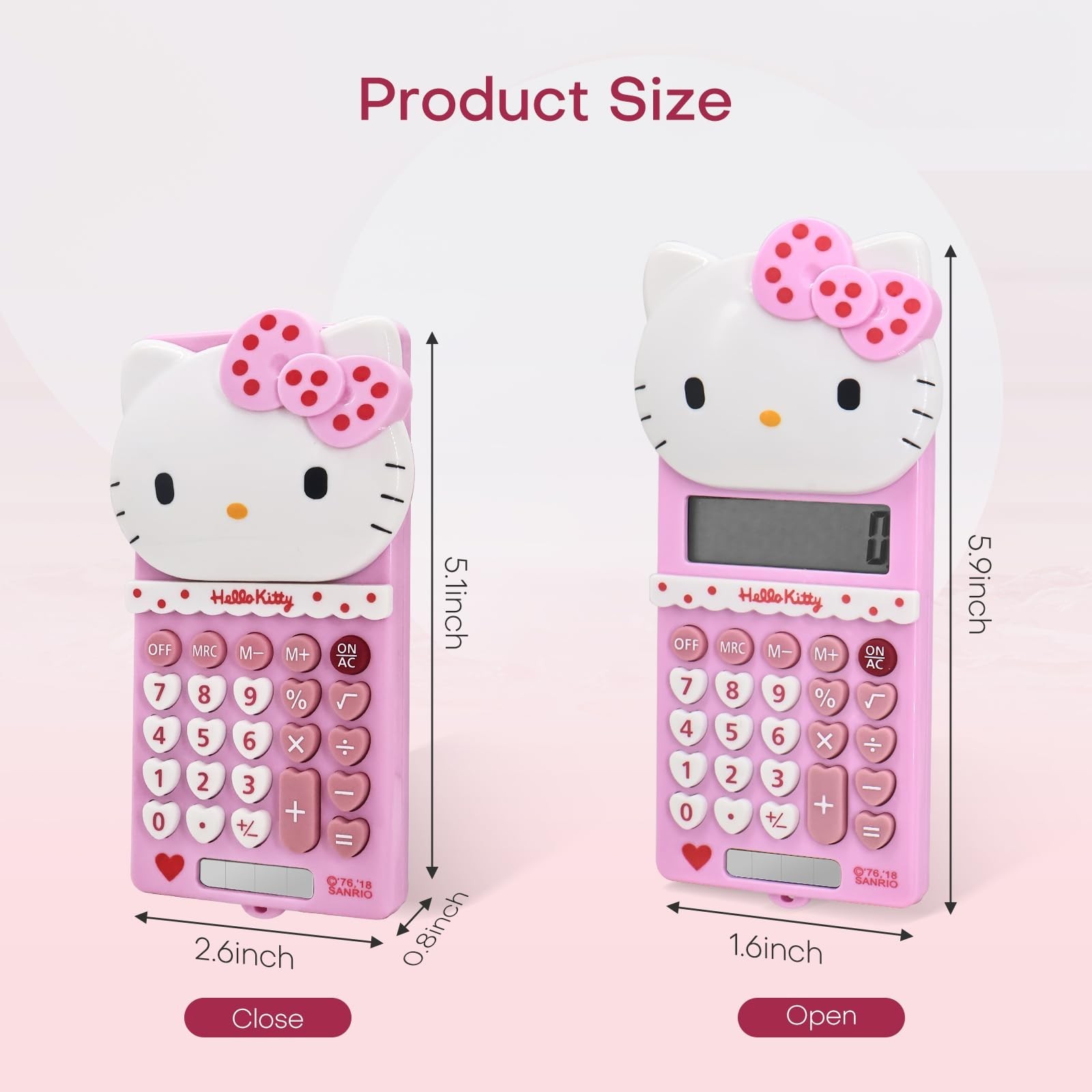 Cute Calculators, 8 Digit with LCD Display for Teachers Student Basic Office ...