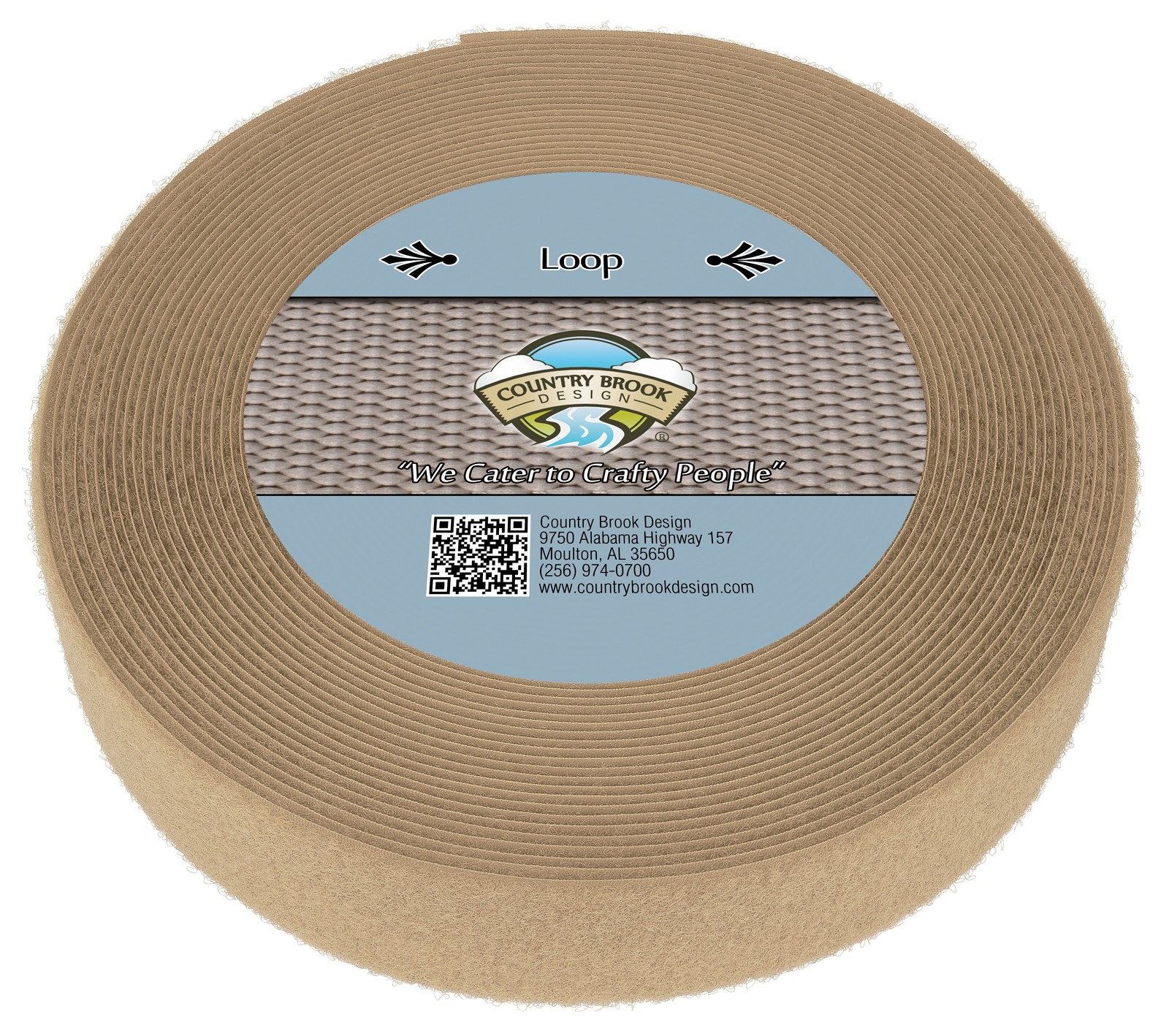 Country Brook Design | Beige Sew On Loop Only (1 1/2 inch, 5 yards)