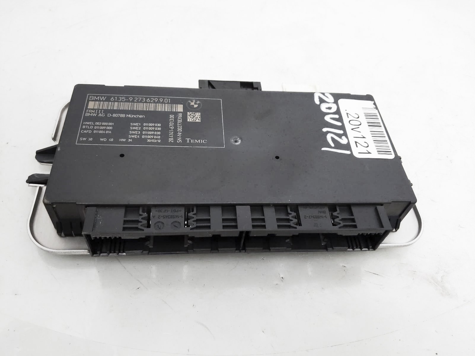 2010-2012 Bmw 535I Gt Body Control Module Computer Unit 61359273629
