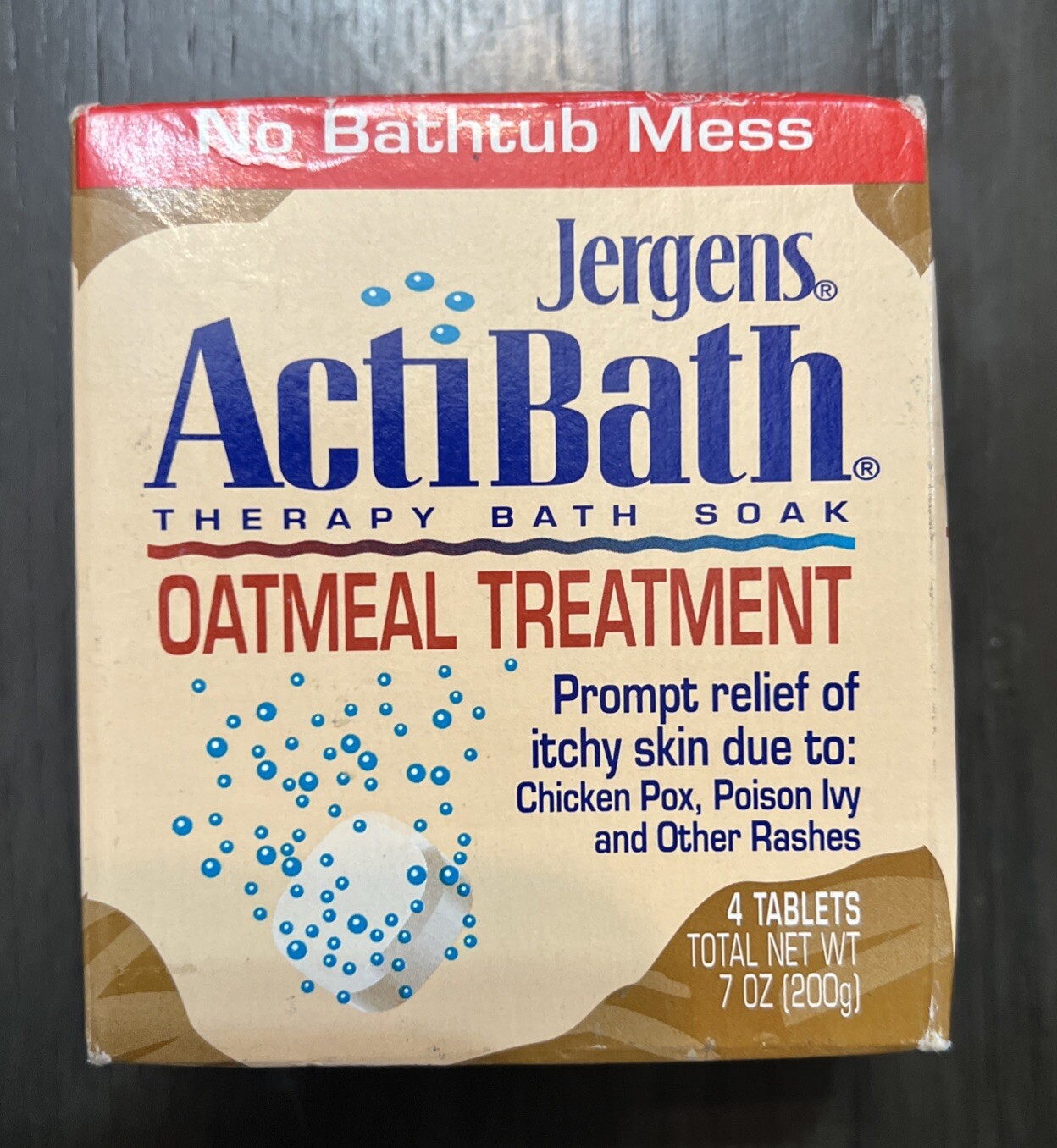 Vintage 1994 Jergens Actibath Therapy Bath Soak Oatmeal Treatment Itchy Skin 7oz