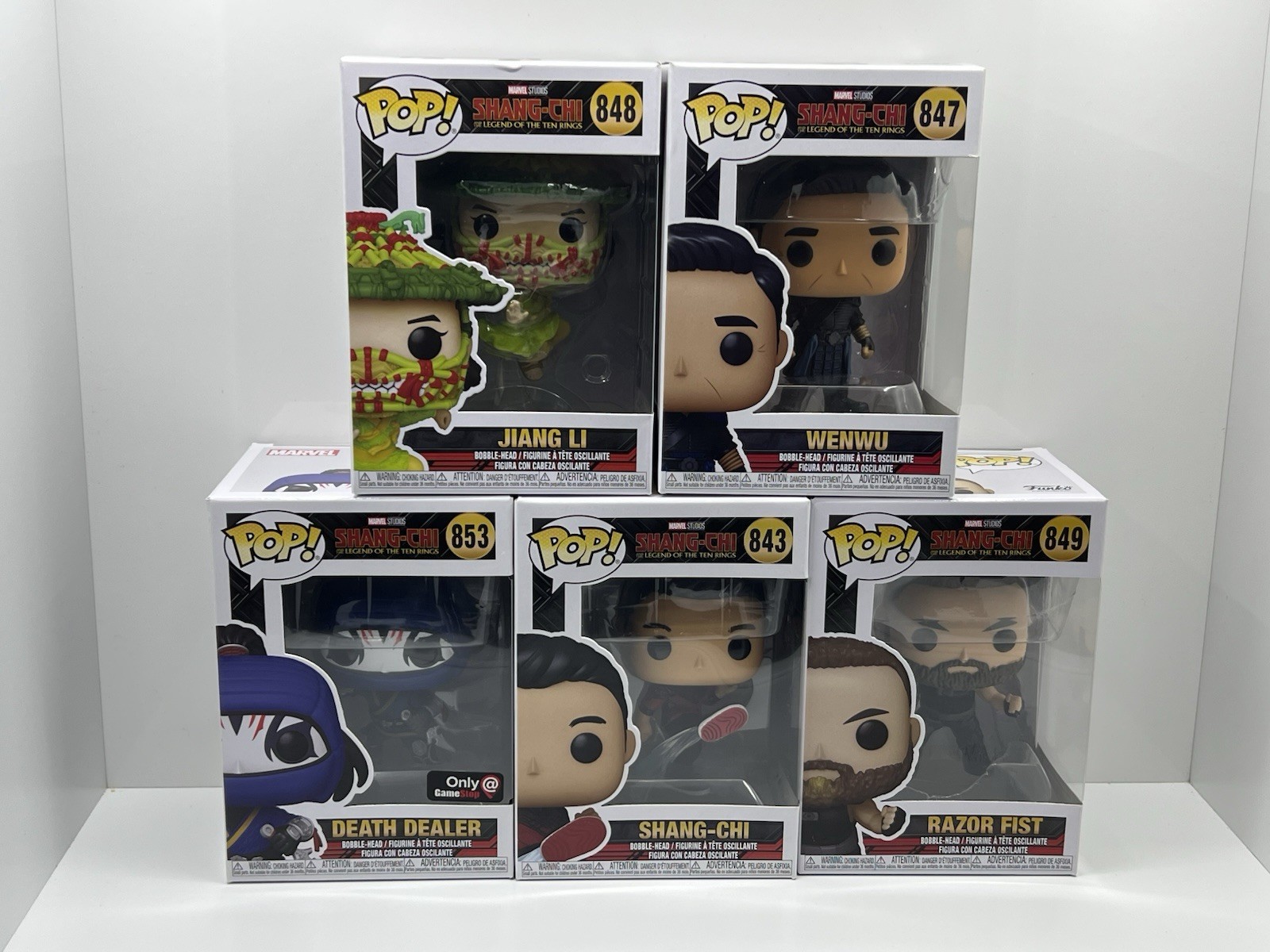 Funko Pop! Marvel Shang-Chi 5-Pack Lot Boxed +GameStop Exclusive SEALED READ