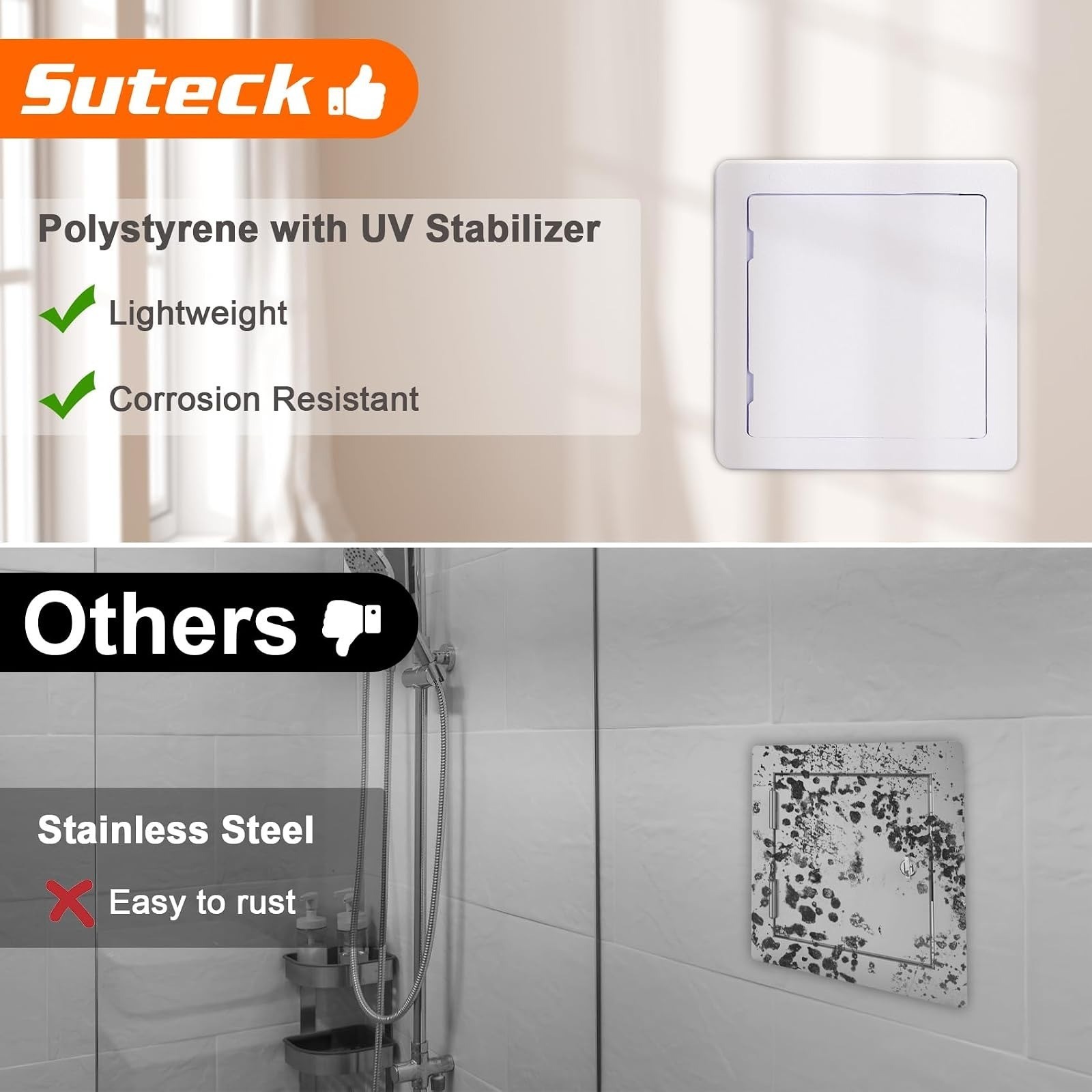 Suteck Plastic Access Panel 18x18 Inch | Durable Drywall Door