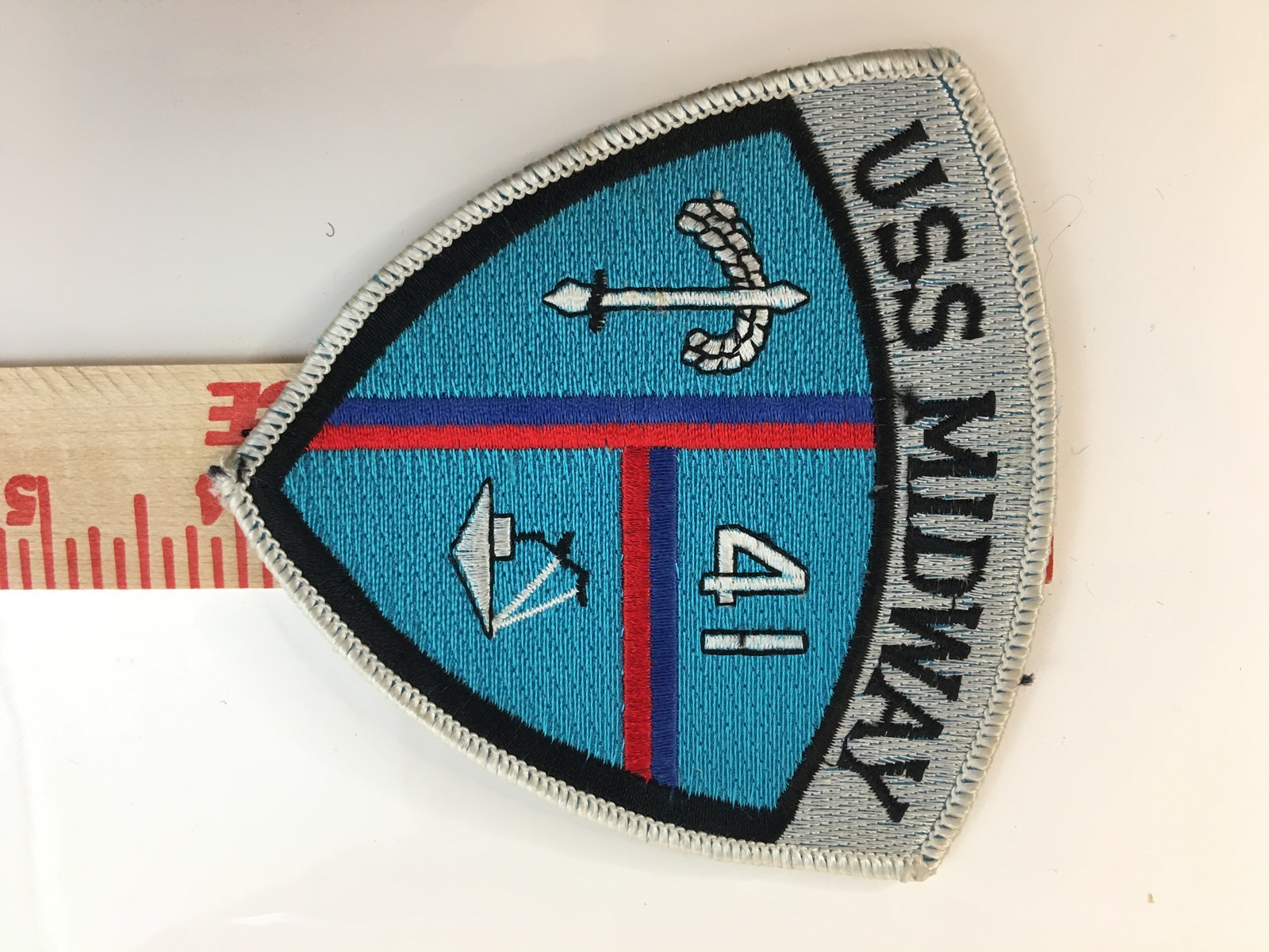 USS Midway CV-41 Navy Aircraft Carrier Shield Patch - USN Military Souvenir
